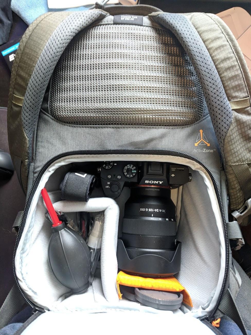 Lowepro Flipside Trek BP 250 AW Backpack for Camera with ActiveZone Suspension System, Tablet Compartment, Grey/Dark Green customer photo 1