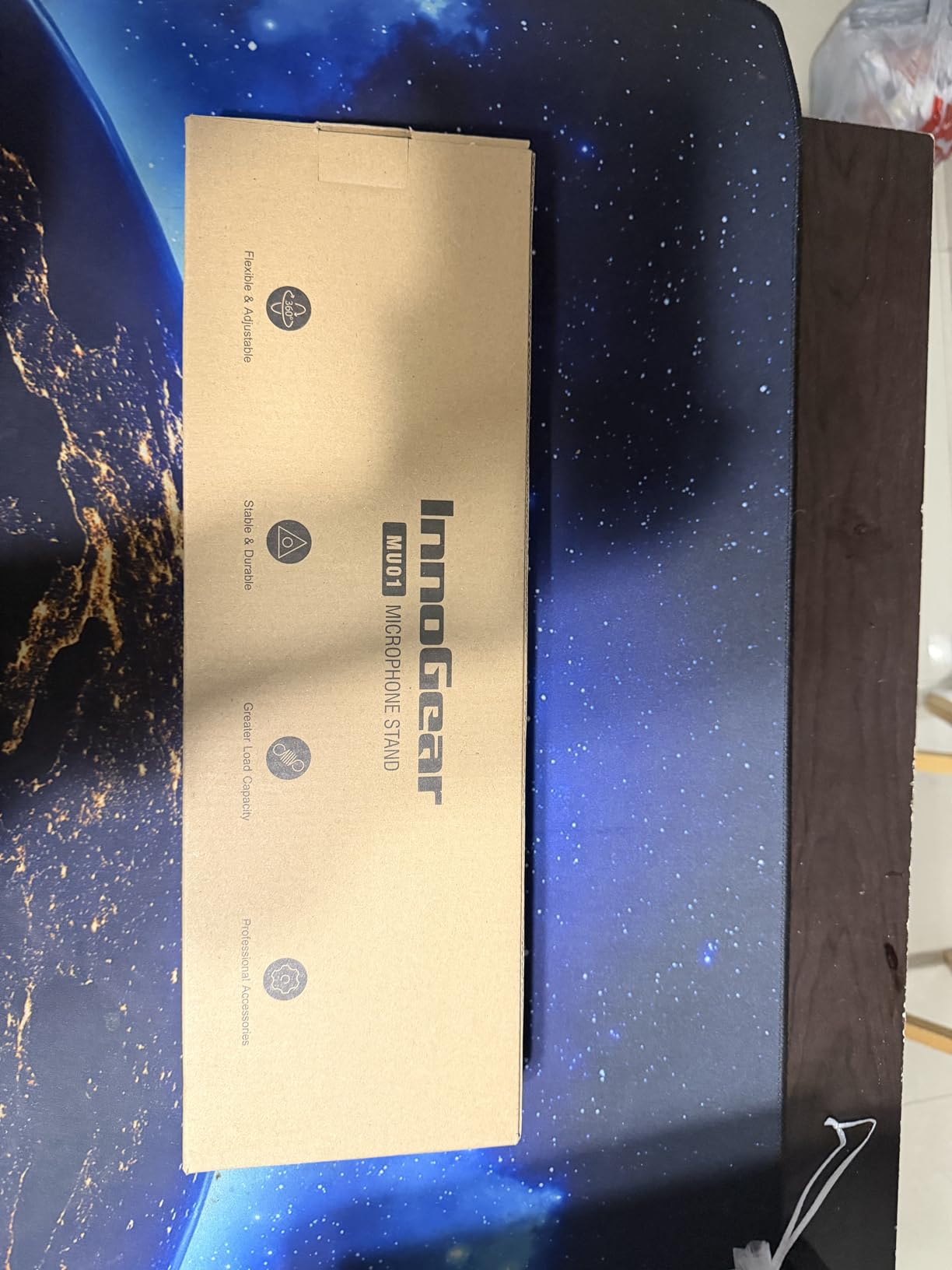 InnoGear Boom Arm Microphone Mic Stand for Blue Yeti HyperX QuadCast SoloCast Snowball Fifine Shure SM7B and Other Mic, Black customer photo 2