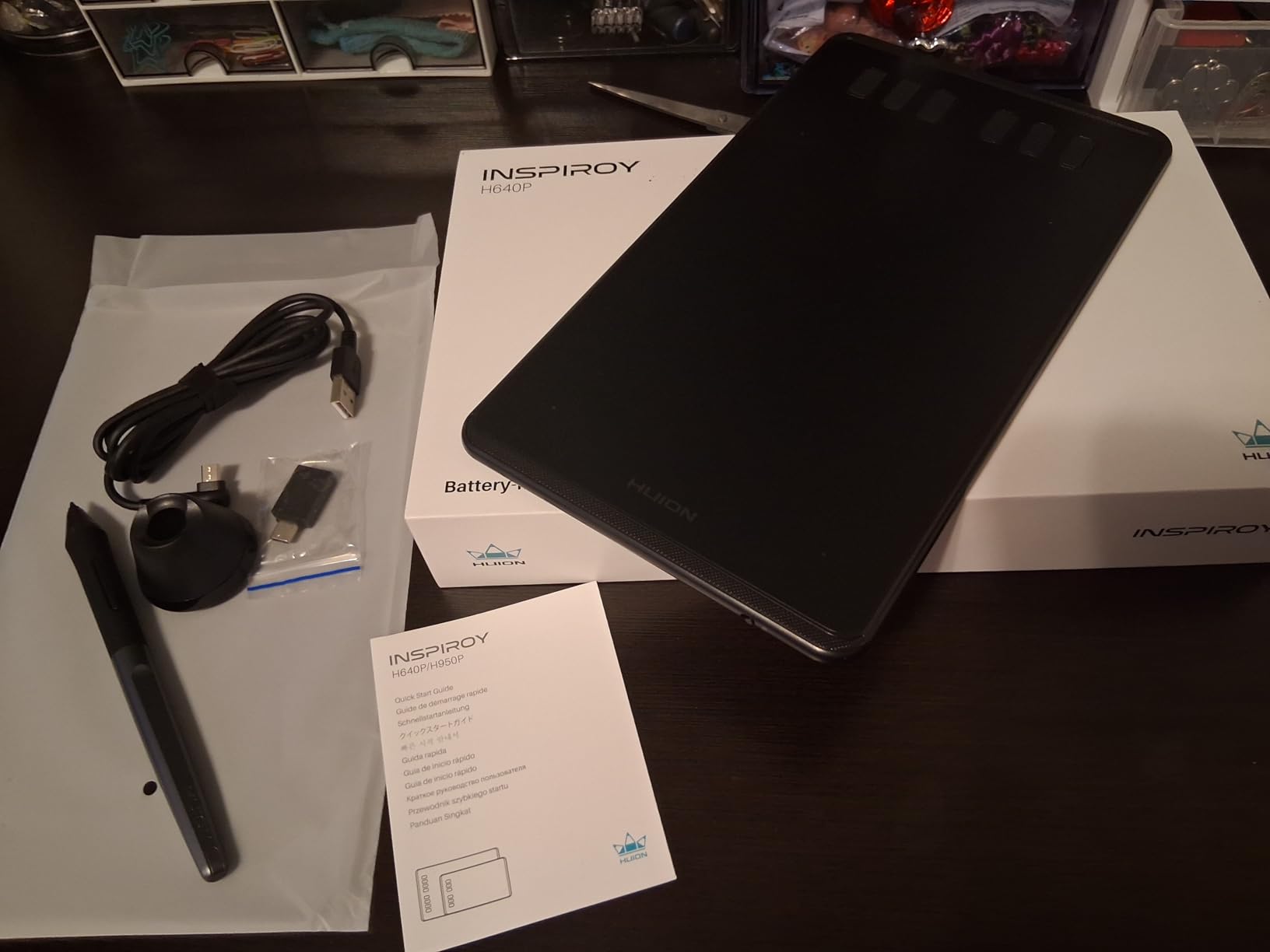 HUION Inspiroy H640P Drawing Tablet, 6x4 inch Digital Art with Battery-Free Stylus, 8192 Pen Pressure, 6 Hot Keys, Graphics Tablet for Drawing, Writing, Design, Teaching customer photo 1