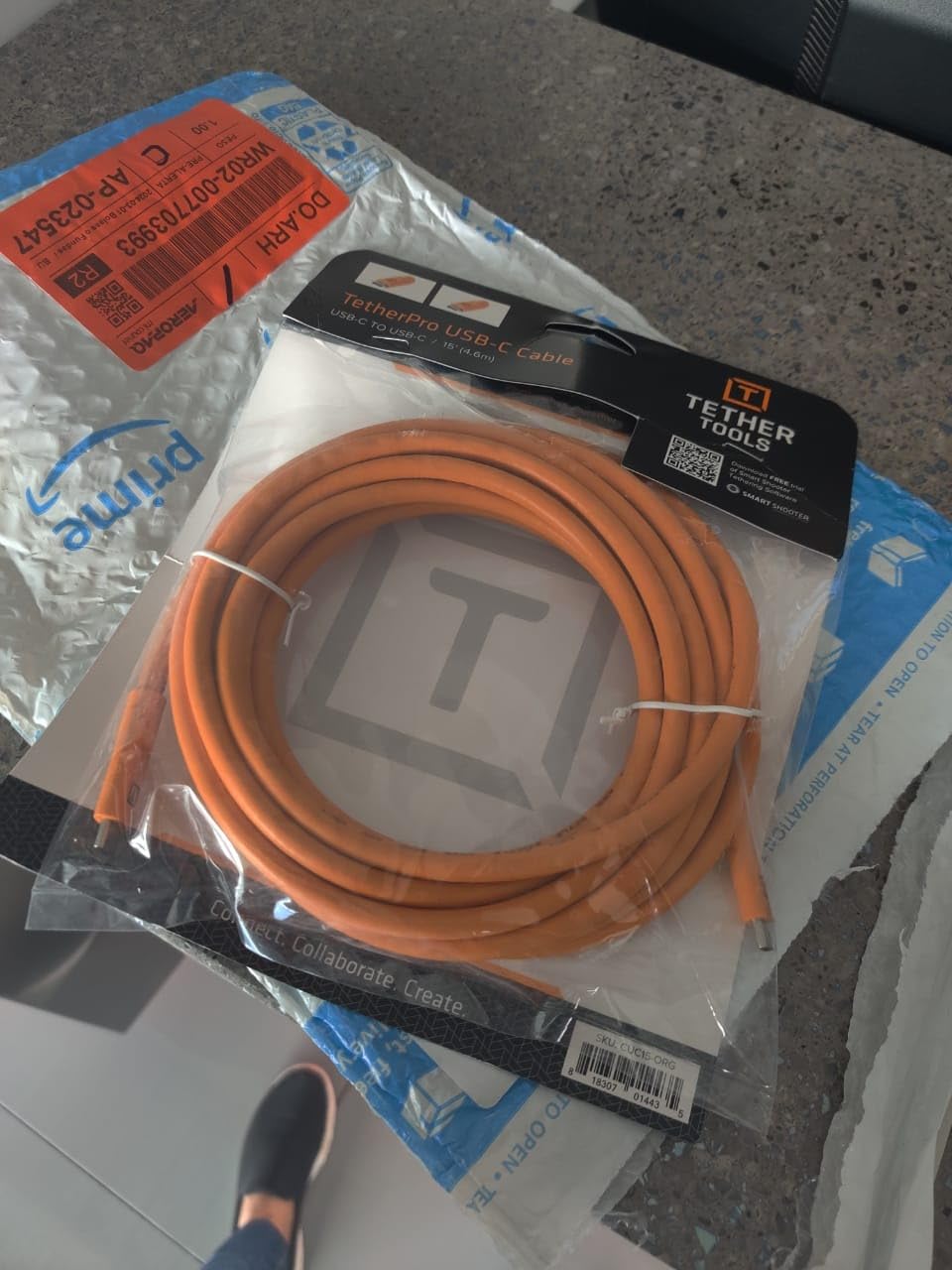 TetherPro USB-C to USB-C, 5Gbps Gen 1, 15' (4.6m), High-Visibility Orange customer photo 2