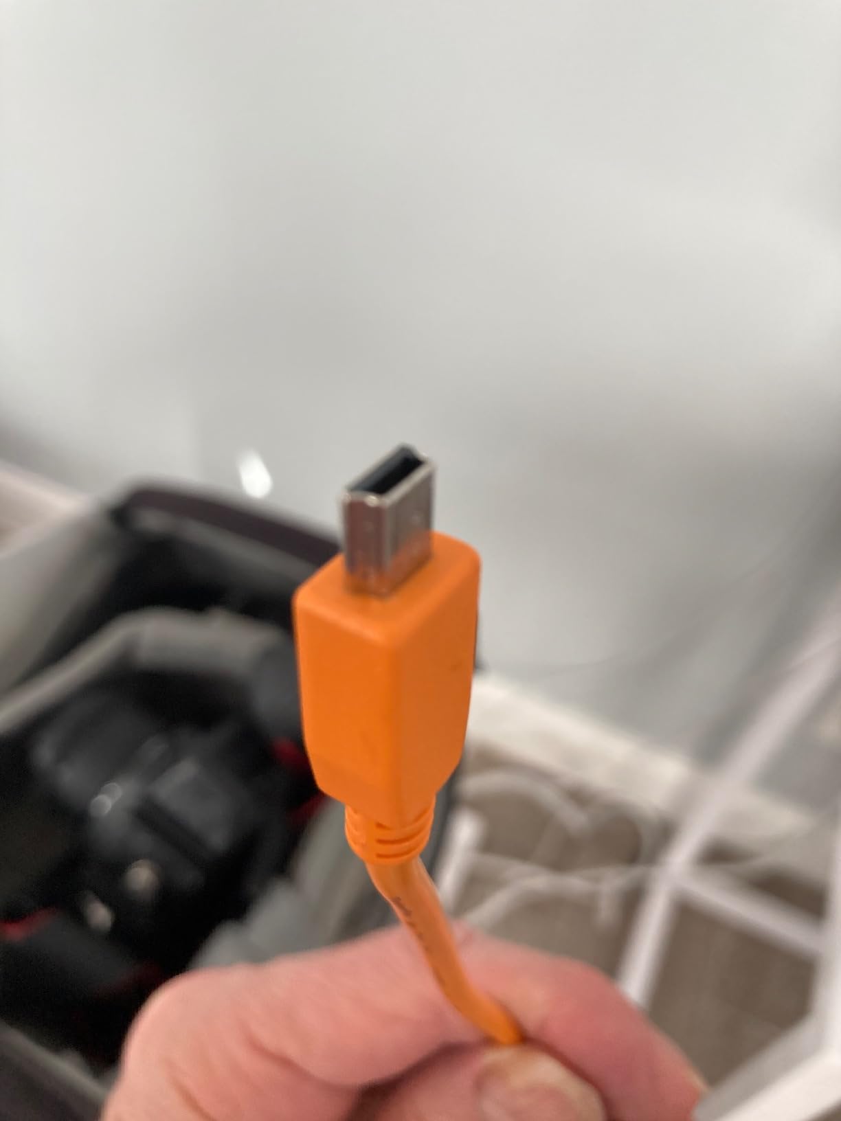 TetherPro USB-C to 2.0 Mini-B 5-Pin, 5Gbps Gen 1, 15' (4.6m), High-Visibility Orange customer photo 1