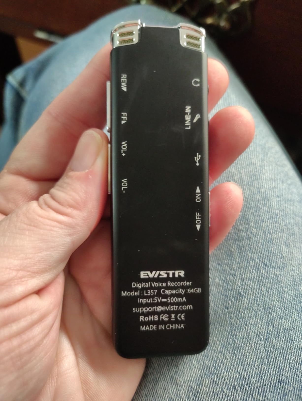 64GB Digital Voice Recorder with Playback: Voice Activated Recorders for Lectures Meetings Interviews - EVISTR Dictaphone Recording Device Tape Recorder Portable Mini, Audio Recorder with USB, MP3 customer photo 2