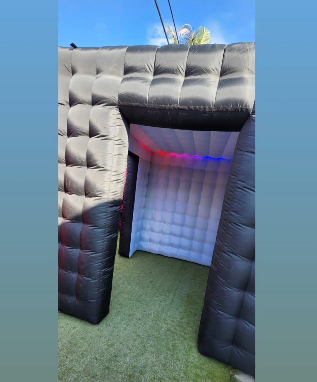 SAYOK Inflatable Photo Booth Enclosure Inflatable Booth 360 Photo Booth Backdrop 8.2x8.2ft Portable 16 Colors Led Dimmable Shooting Photobooth Tent Kit for Advertising, Bars, Shopping Malls, Events customer photo 2