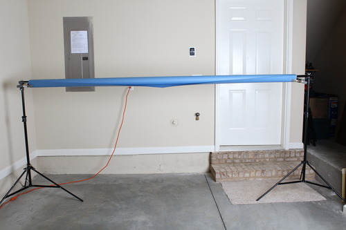 Seamless Paper Photography Backdrop - Color #30 Gulf Blue, Size 86 Inches Wide x 36 Feet Long, Backdrop for YouTube Videos, Streaming, Interviews and Portraits - Made in USA customer photo 2