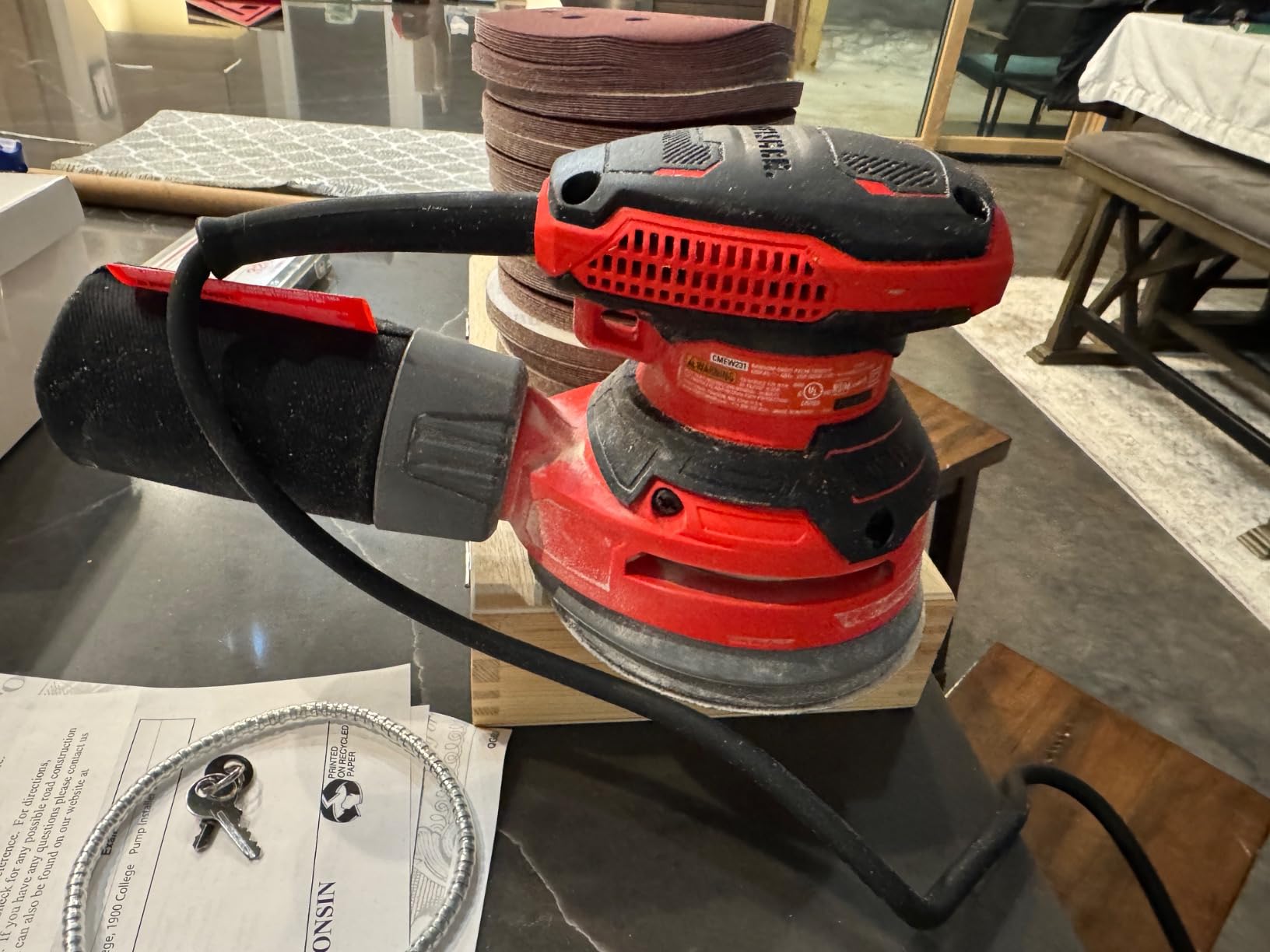 CRAFTSMAN Orbital Sander, 5 inch, 12,000 OPM, 3 Amp, Corded (CMEW231) customer photo 2