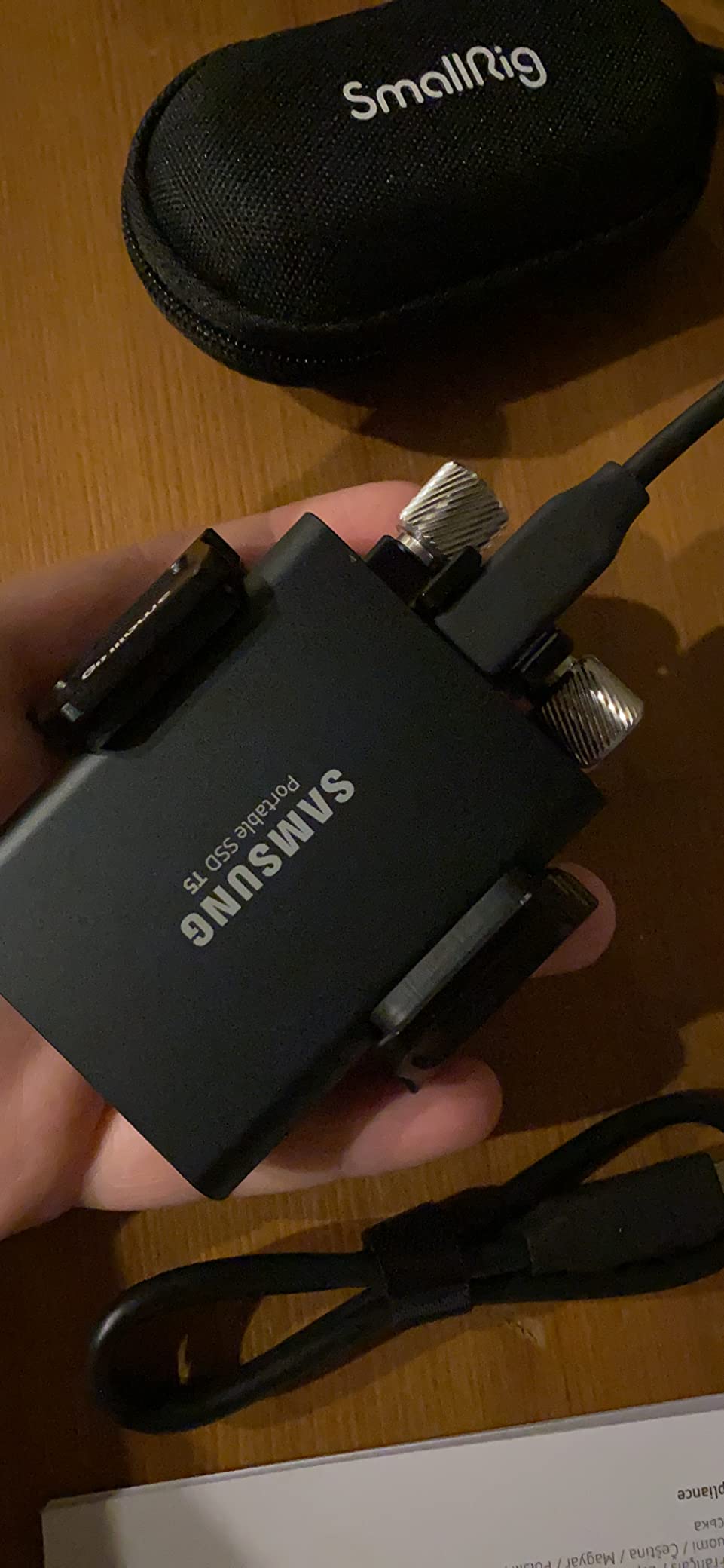 SMALLRIG Mount Bracket SSD Holder for Samsung T5 SSD with 1/4