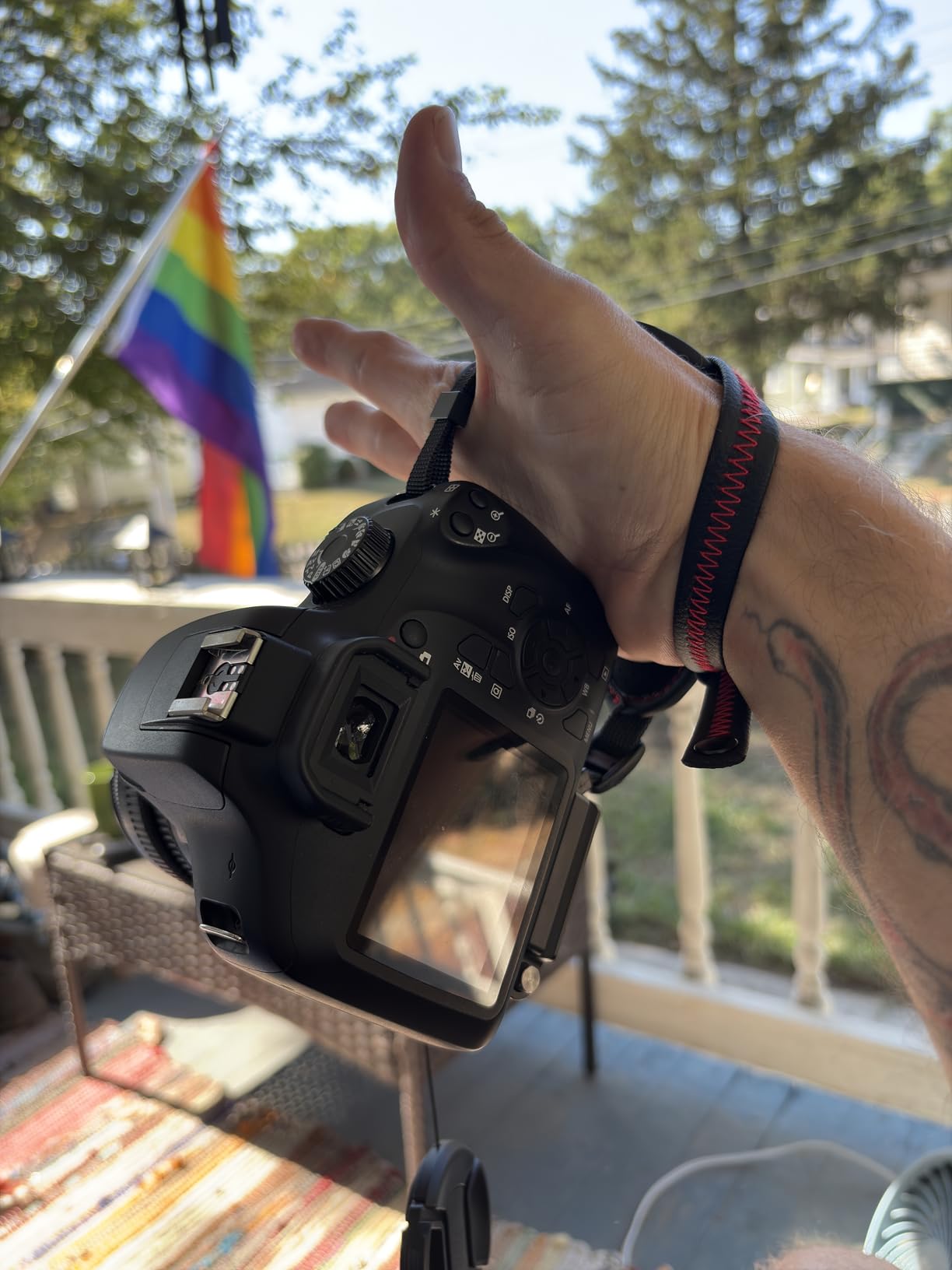 JJC Deluxe Microfiber Camera Hand Strap, Secure Padded Camera Holder Wrist Strap for Canon Nikon Sony Fujifilm Olympus DSLR and Mirrorless, Must Have Photography Accessories for Photographers customer photo 2