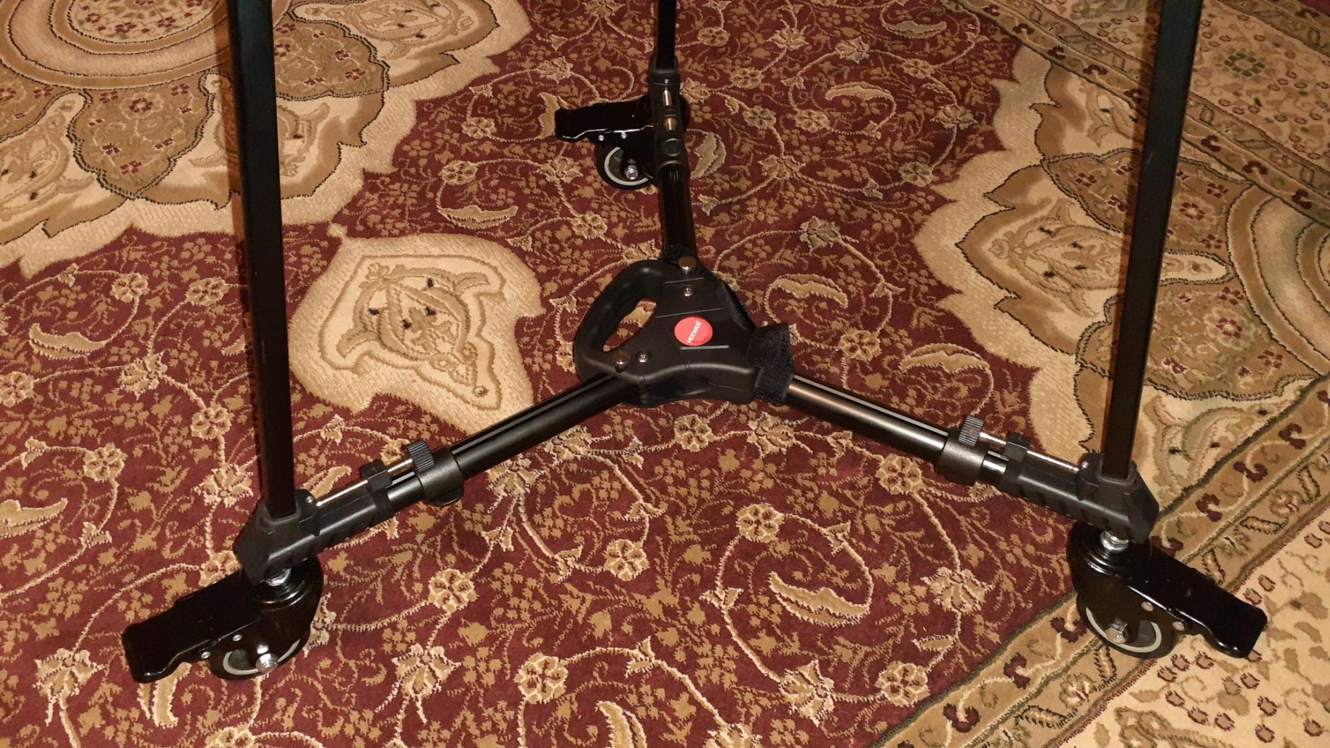 NEEWER Photography Tripod Dolly, Heavy Duty 50lbs Capacity Tripod Wheels with 3