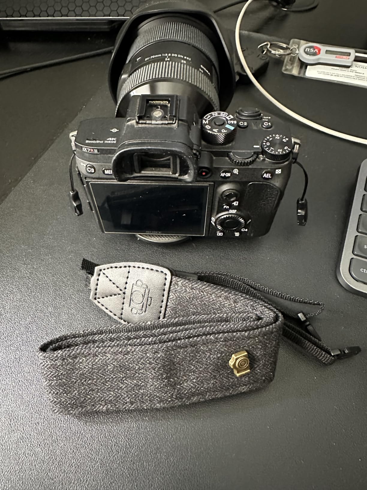 WANBY Camera Strap Black Canvas Neck Shoulder Strap with Quick Release Buckles for DSLR SLR customer photo 2