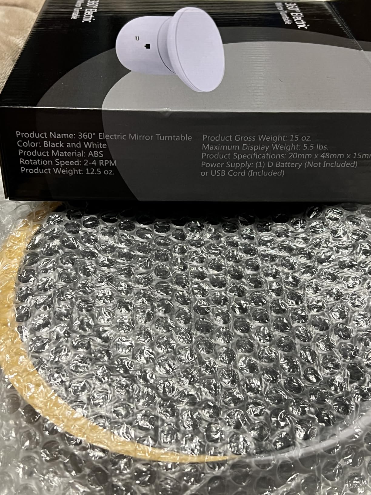 Display 360 Degree Electric Turntable,for Small Product Display, 7.87in Diameter product photography turntable customer photo 2