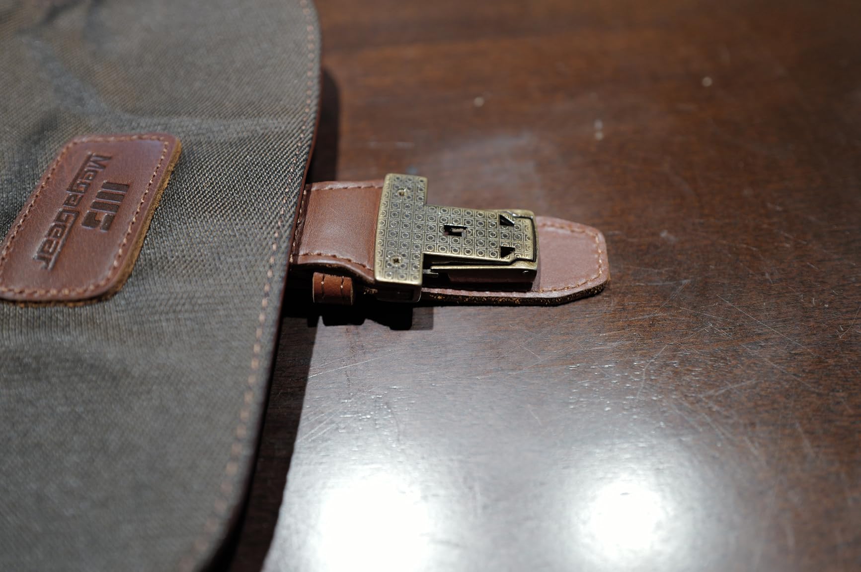 MegaGear Genuine Leather Camera Messenger Bag Mirrorless Portable electronic device cover customer photo 1