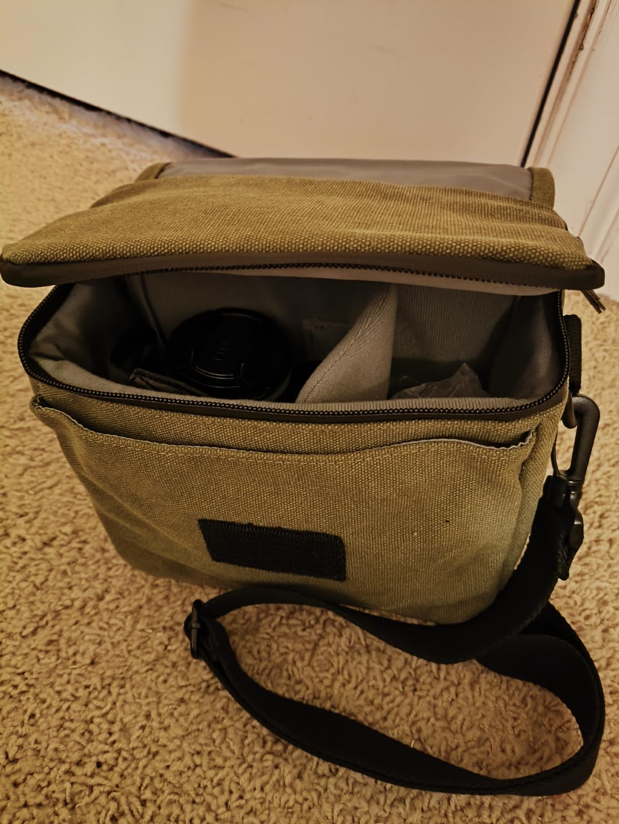 Besnfoto Camera Bag Small Crossbody Camera Shoulder Bag Waterproof Canvas customer photo 2