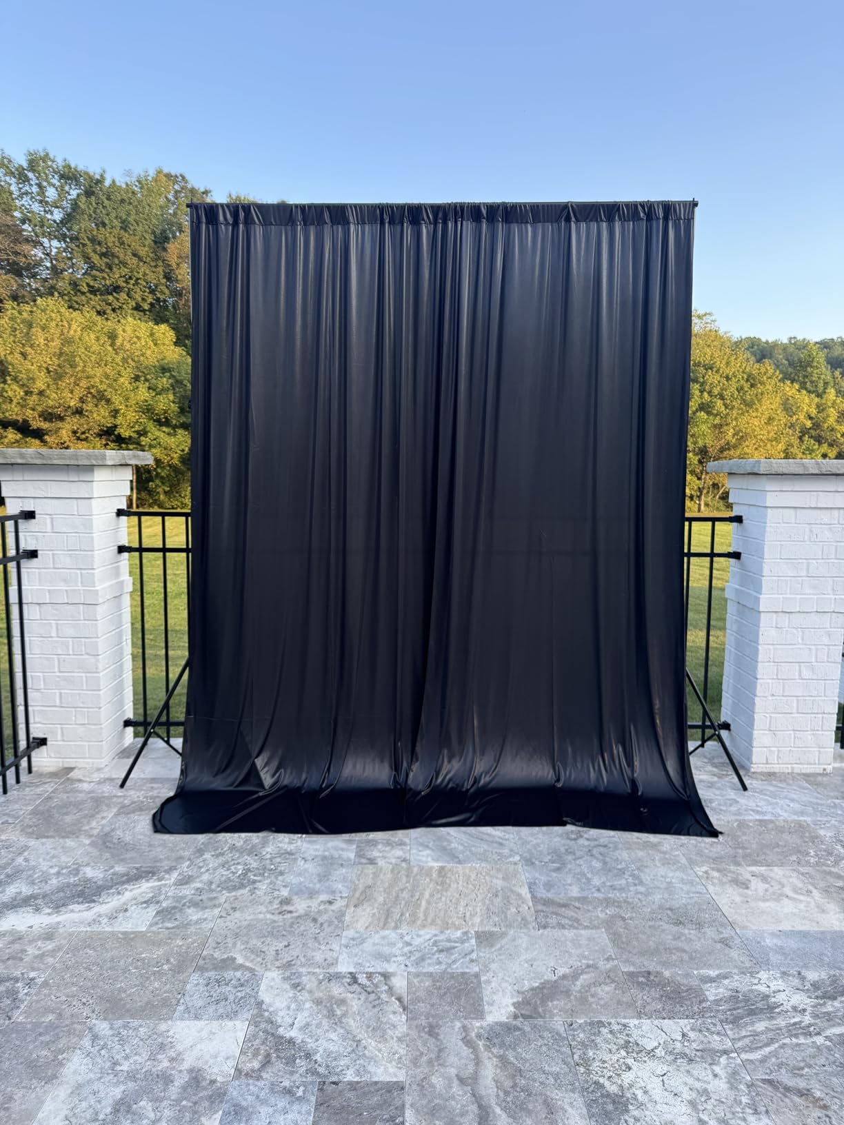 EMART 10x10FT Backdrop Stand Heavy Duty,Photo Back Drop Adjustable Stand Kit with 4 Backdrop Clamps and Carry Bag,Background Support System for Photography Studio,Parties,Wedding,Event Decorations customer photo 1