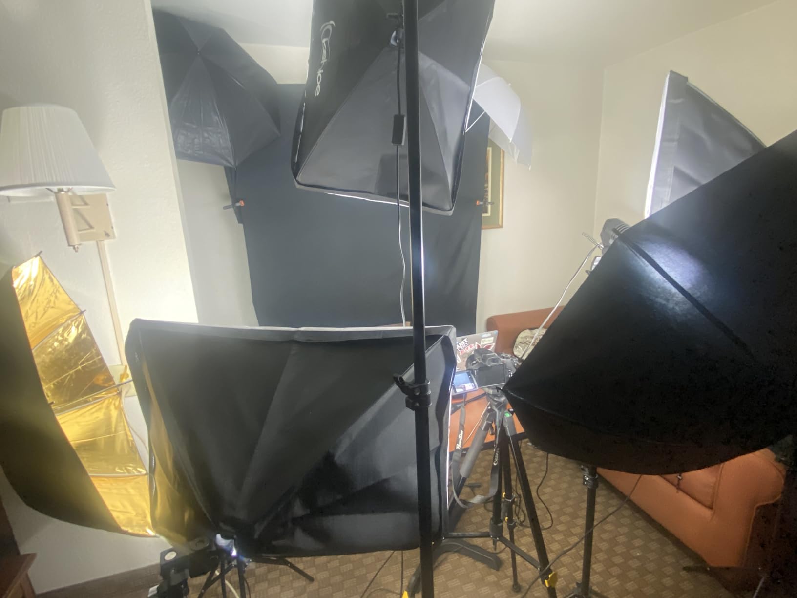 Photography Lighting Kit, Light Box Photography with Backdrap Stand, Photo Backdrops for Photo Studio Product, Portrait and Video Shooting customer photo 2