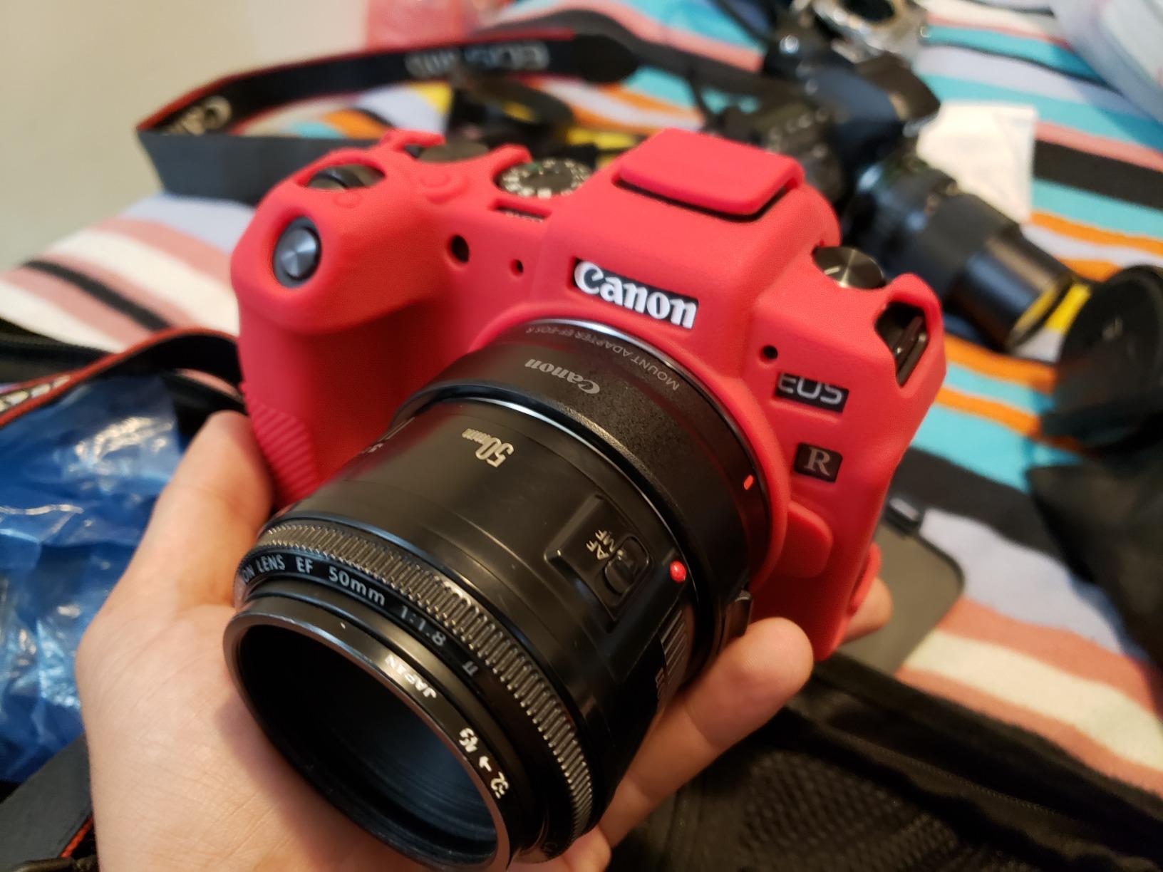 Easy Hood Camera Case Compatible with Canon EOS RP Mirrorless Digital Camera, Anti-Scratch Soft Silicone Rubber Texture Surface Housing Case Shell Protective Cover Skin Protector (Black) customer photo 2