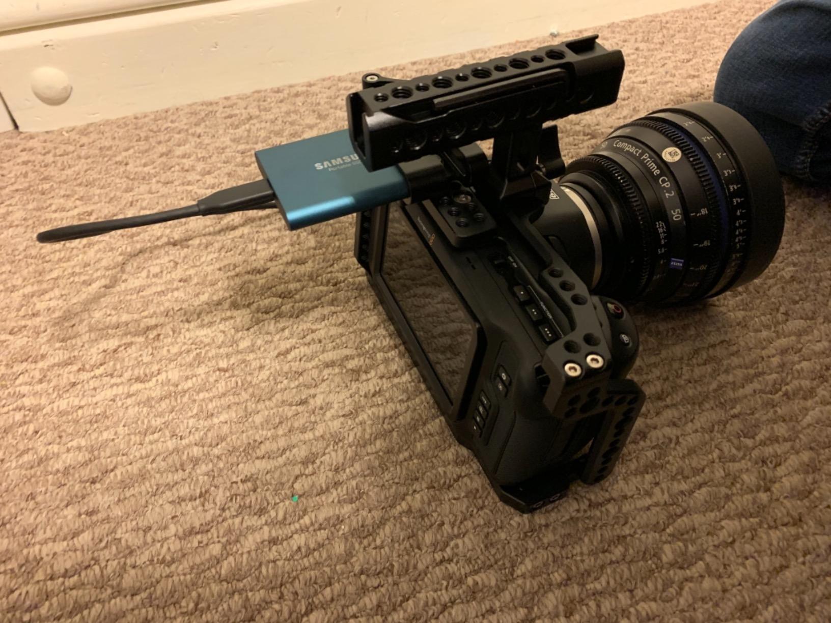 BMPCC 4K / 6K Cage with NATO Handle + T5 SSD Mount Clamp for Blackmagic Design Pocket Cinema Camera 4K / 6K customer photo 2
