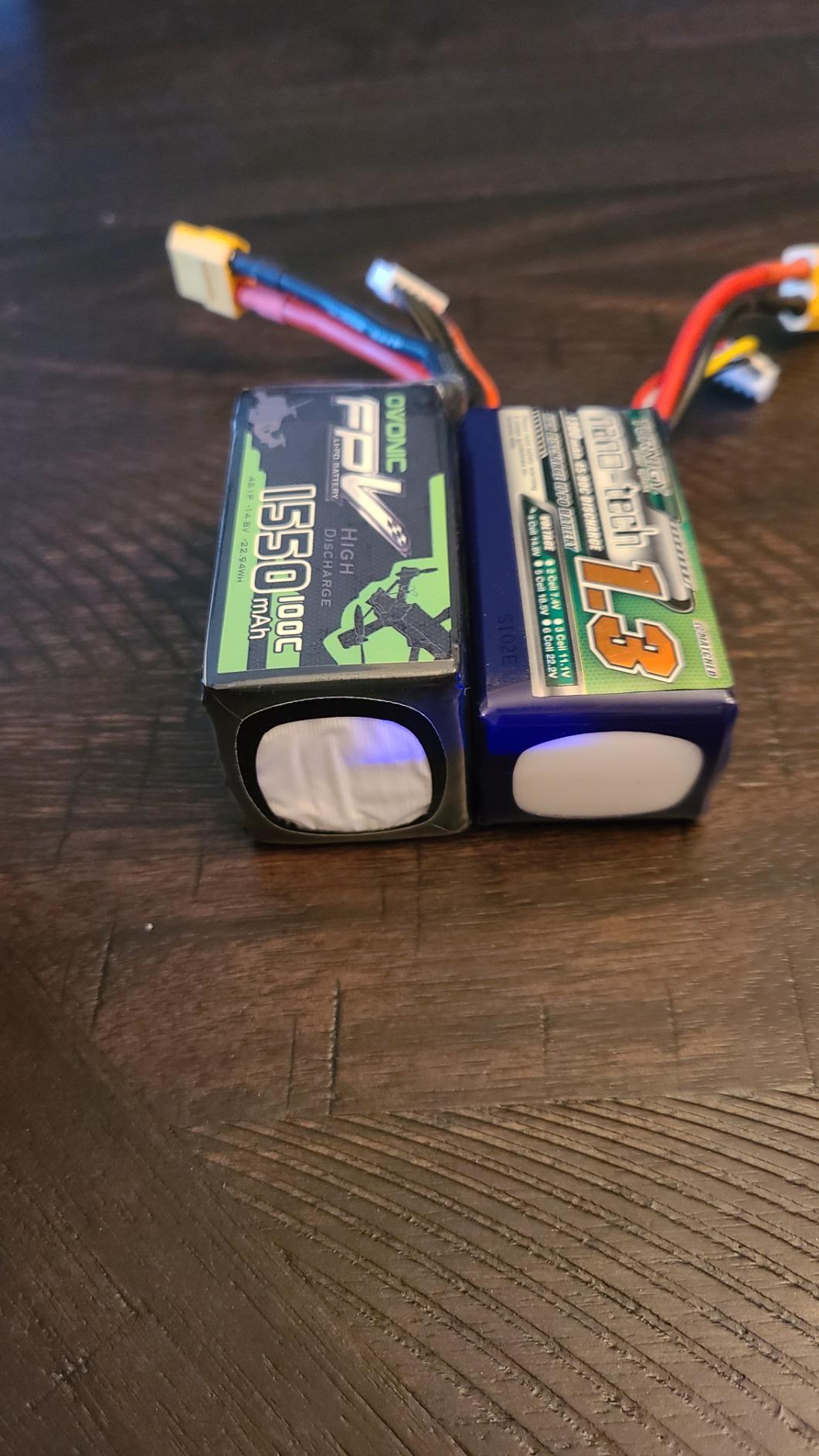 OVONIC 4s Lipo Battery 100C 1550mAh 14.8V Lipo Battery with XT60 Connector for RC FPV Racing Drone Quadcopter(2 Packs) customer photo 2