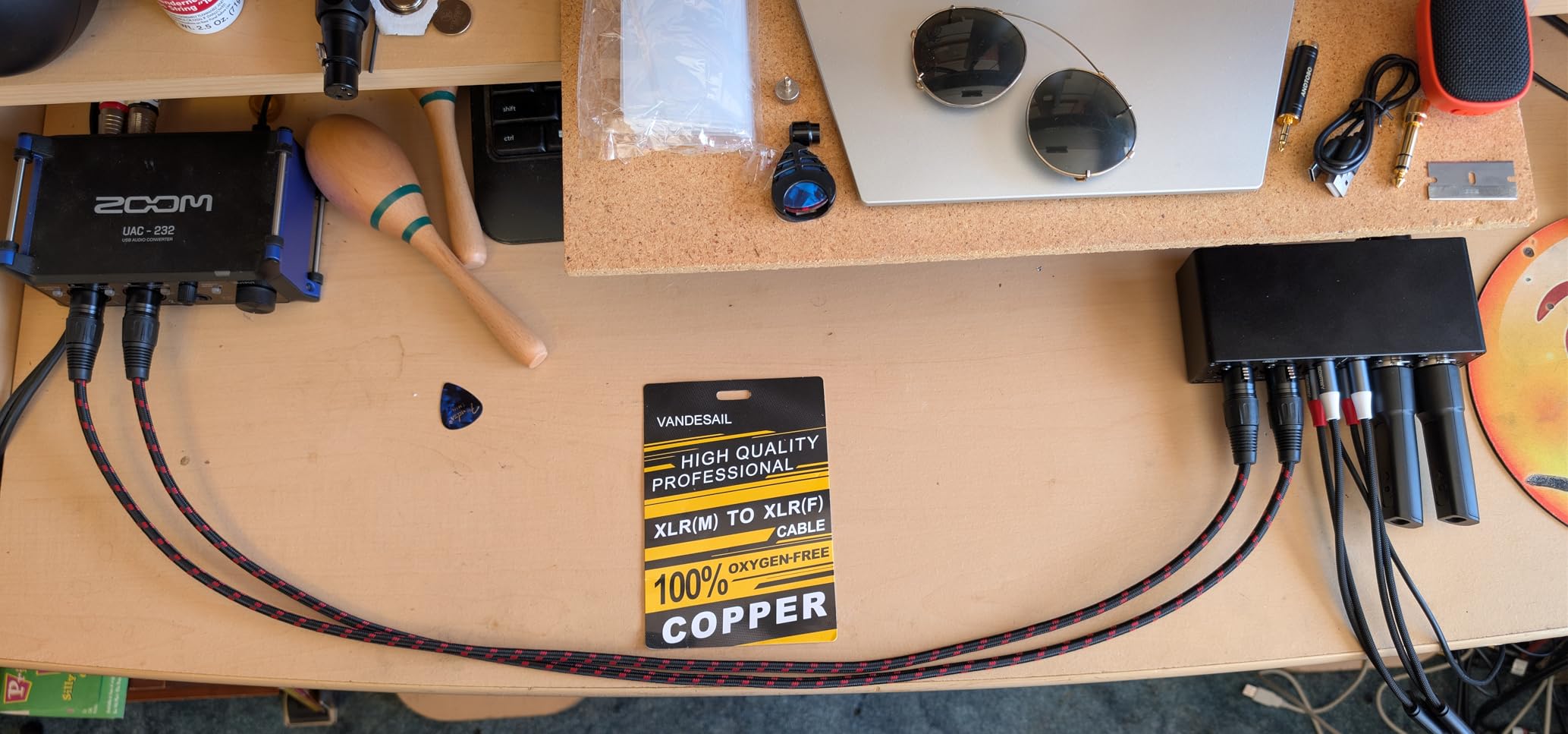 XLR Cables, 3ft 2 Pack Microphone Cable, XLR Male to Female Balanced Microphone Cord 3 pin, 3 Foot Short mic Cord Oxygen-Free Copper (OFC) Nylon Braided customer photo 1