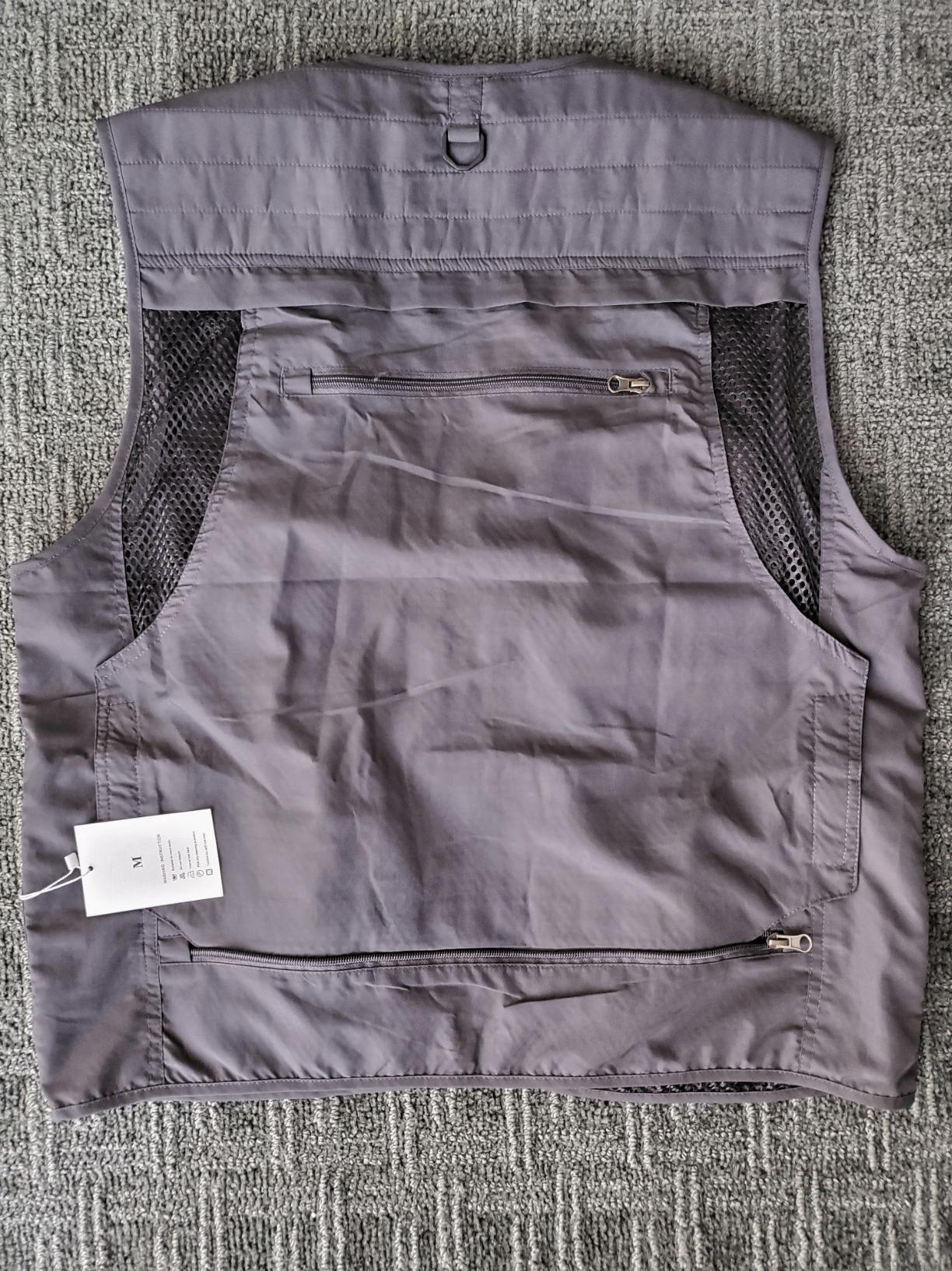 Flygo Men's Casual Lightweight Outdoor Fishing Work Safari Travel Photo Cargo Vest Jacket Multi Pockets customer photo 2