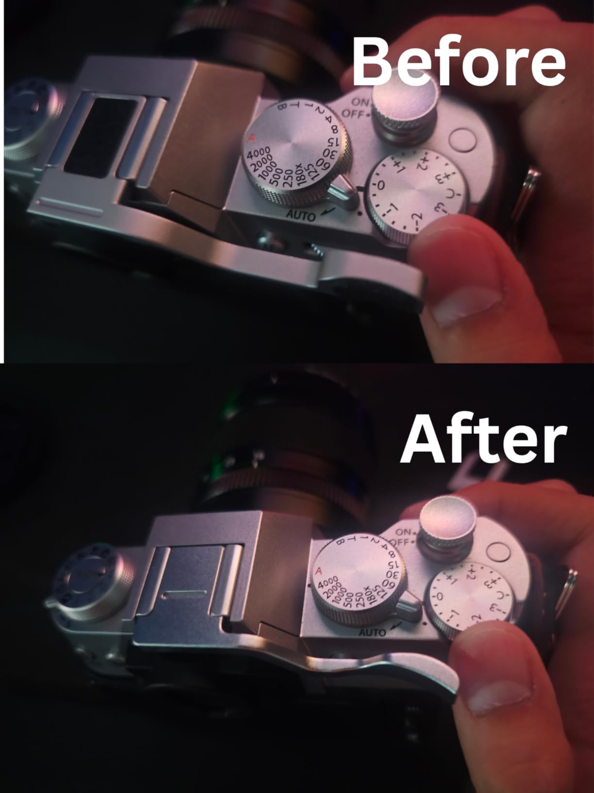 Haoge THB-XT30S Metal Hot Shoe Thumb Up Rest Hand Grip for Fujifilm X-T50 Fuji X-T30 II X-T10 X-T20 X-T30 XT10 XT20 XT30 Camera Silver customer photo 1