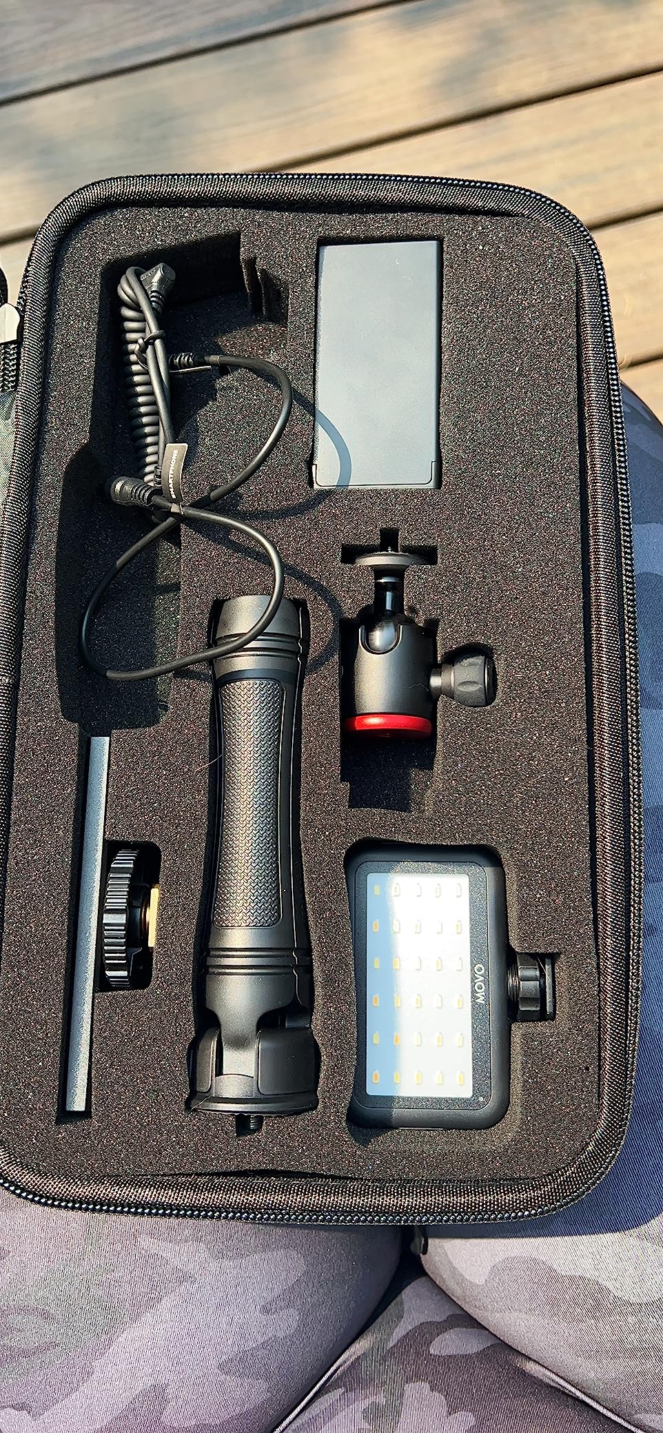 Movo iVlogger Vlogging Kit for iPhone - Lightning Compatible YouTube Starter Kit for Content Creators - Accessories: Phone Tripod, Phone Mount, LED Light and Shotgun Microphone customer photo 2