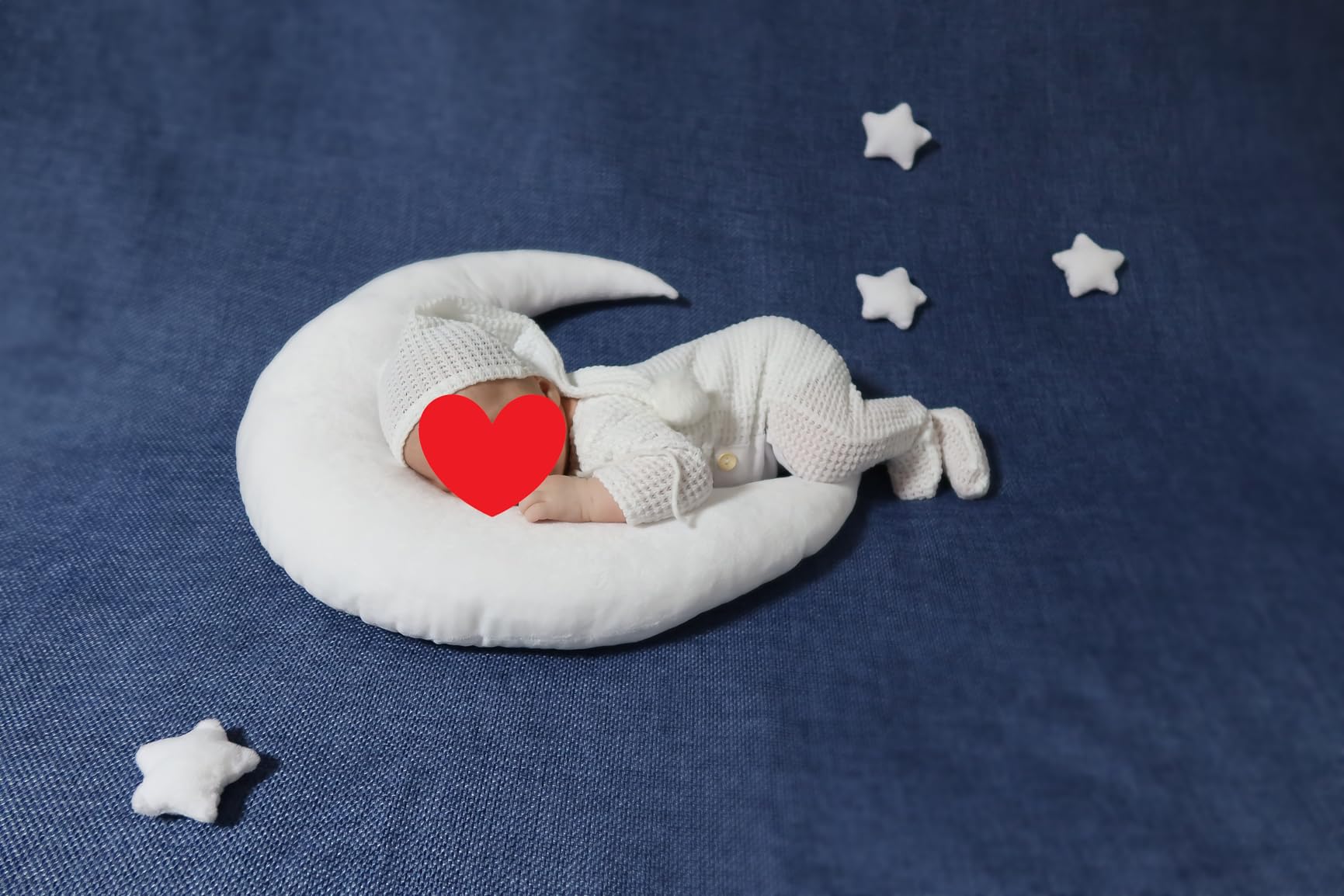 IGMaryBox Baby Moon Star Pillow Newborn Posing Pillow Newborn Photography Posing Pillows Infant Photography Props Set (White) customer photo 1