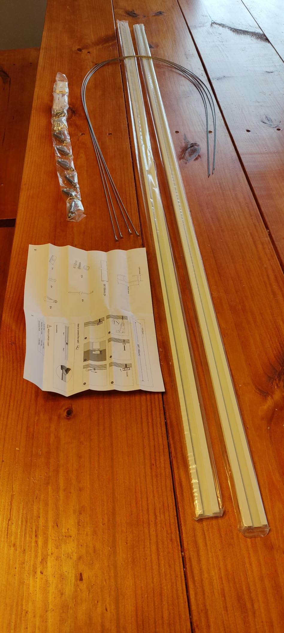 Picture Hanging System Click Rail Kits,in one Set Included Two of White Rails 59