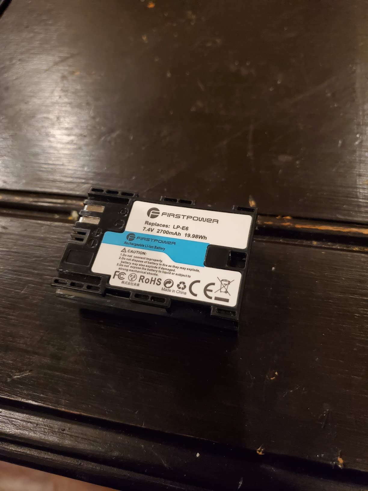 FirstPower LP-E6 LP E6N Battery 3-Pack 2600mAh and Triple Slot Charger for Canon EOS 5D Mark II III IV, 5DS, 5DS R, 6D, 6D Mark II, 7D, 7D Mark II, 60D, 70D, 80D, 90D customer photo 1