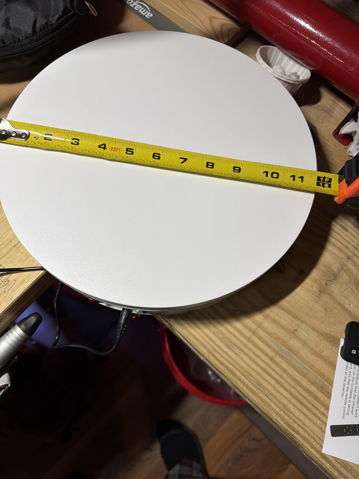 Prolee Rotating Display Stand 360lbs Capacity, 360 Degree Rotating Turntable 12 Inch, Turntable for Photography, Automatic Remote Control Display Platform with 5 Colour Surface Covers and Carry Bag customer photo 1