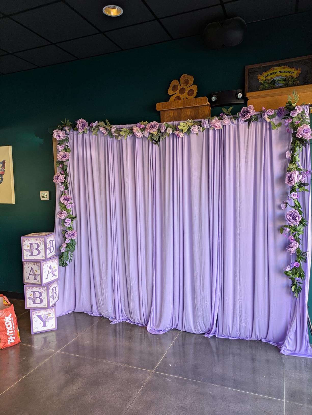 10ft x 10ft Wrinkle Free Black Backdrop Curtains for Parties, 2 Panels 5ftx10ft Polyester Photo Backdrop Drapes for Wedding Birthday Graduation Photography Background customer photo 2