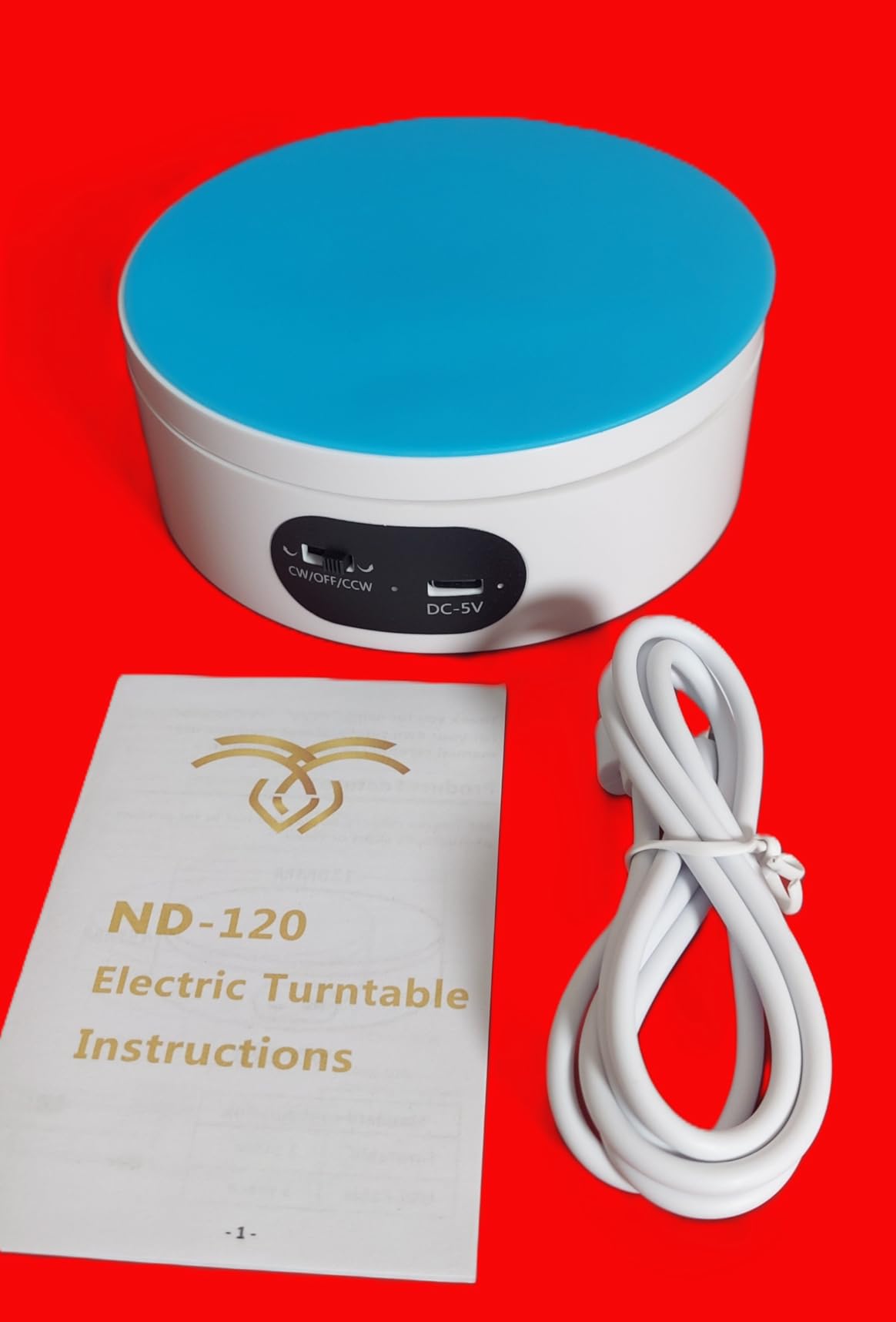 YVV Turner Cup Rotating Display Stand for Epoxy Glitter Tumbler, 360 Degree Automatic Mute Rotating Turntable for Photography Products Tumbler Making Supplies Spinner 4.72*1.77in Motorized Rotation customer photo 1