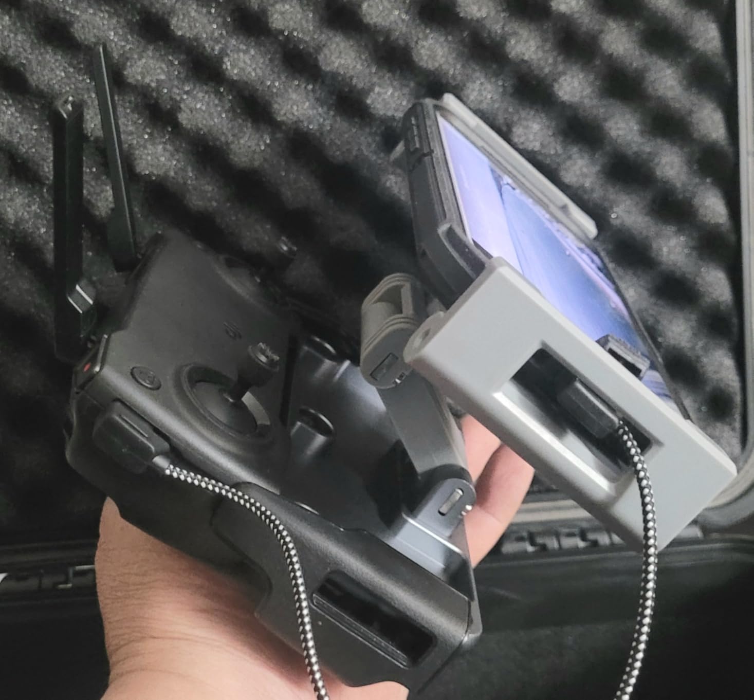 Hanatora 4.7-12.9 Inch Tablet Holder Mount for DJI Mavic Mini,Mini SE,Mavic 2 Pro/Zoom,Spark,Mavic Air/Pro Platinum Remote Controller, Aluminum Phone Accessories customer photo 1