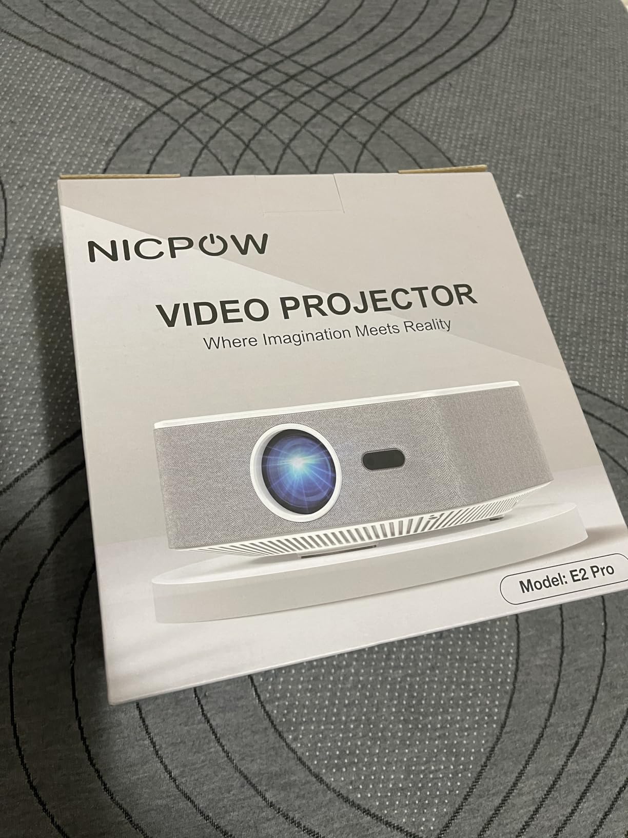 NICPOW Upgrade Portable Outdoor Movie Projector, 1080P and 200 Inch Supported Small Projector Compatible with TV Stick, Phone, PS5, HDMI, USB for Home, Bedroom, Gaming, Outdoor Use customer photo 2