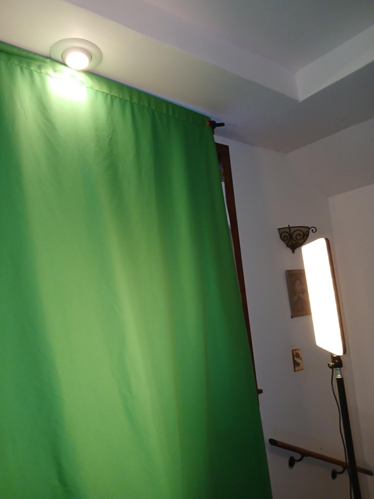 Aimosen 10 x 7 FT Black Backdrop Background for Photography, High Density Polyester Fabric Pure Black Photo Backdrop Curtain Screen Collapsible Seamless for Photoshoot Portraits Party Video Studio customer photo 2