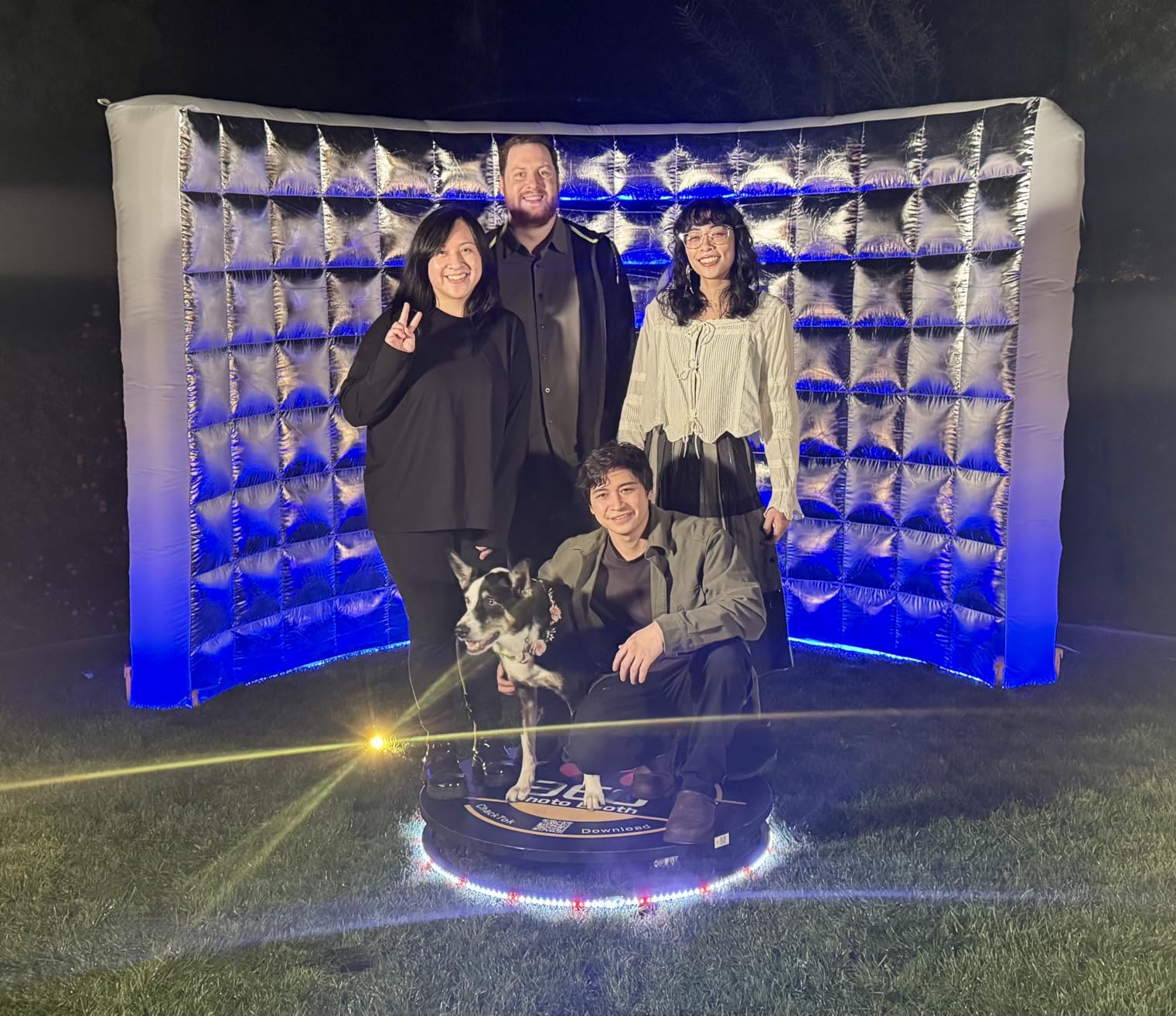 SAYOK Inflatable Photo Booth Wall Selfie Booth Backdrop, Photo Booth Enclosure Portable Inflatable White Photoshoot Background Wall for Party Wedding Events customer photo 2