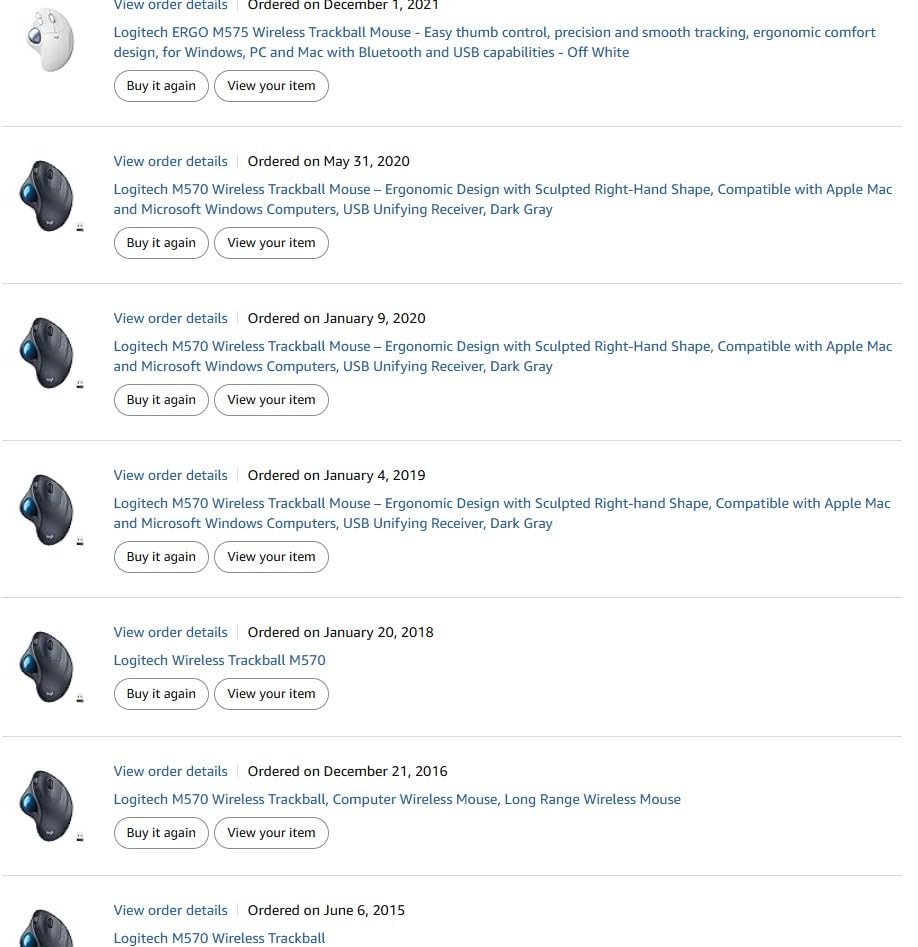 Logitech Ergo M575 Wireless Trackball for Business - Easy Thumb Control, Ergonomic Design, Secured Logi Bolt, Bluetooth customer photo 1