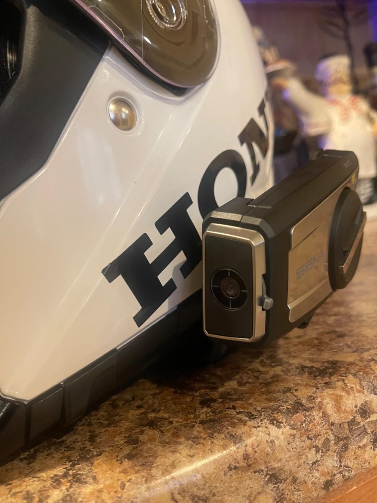 Sena 50C Motorcycle Communication & 4K Camera System with Sound by Harman Kardon Integrated Mesh Communication Headset with Premium Microphone & Speakers customer photo 2