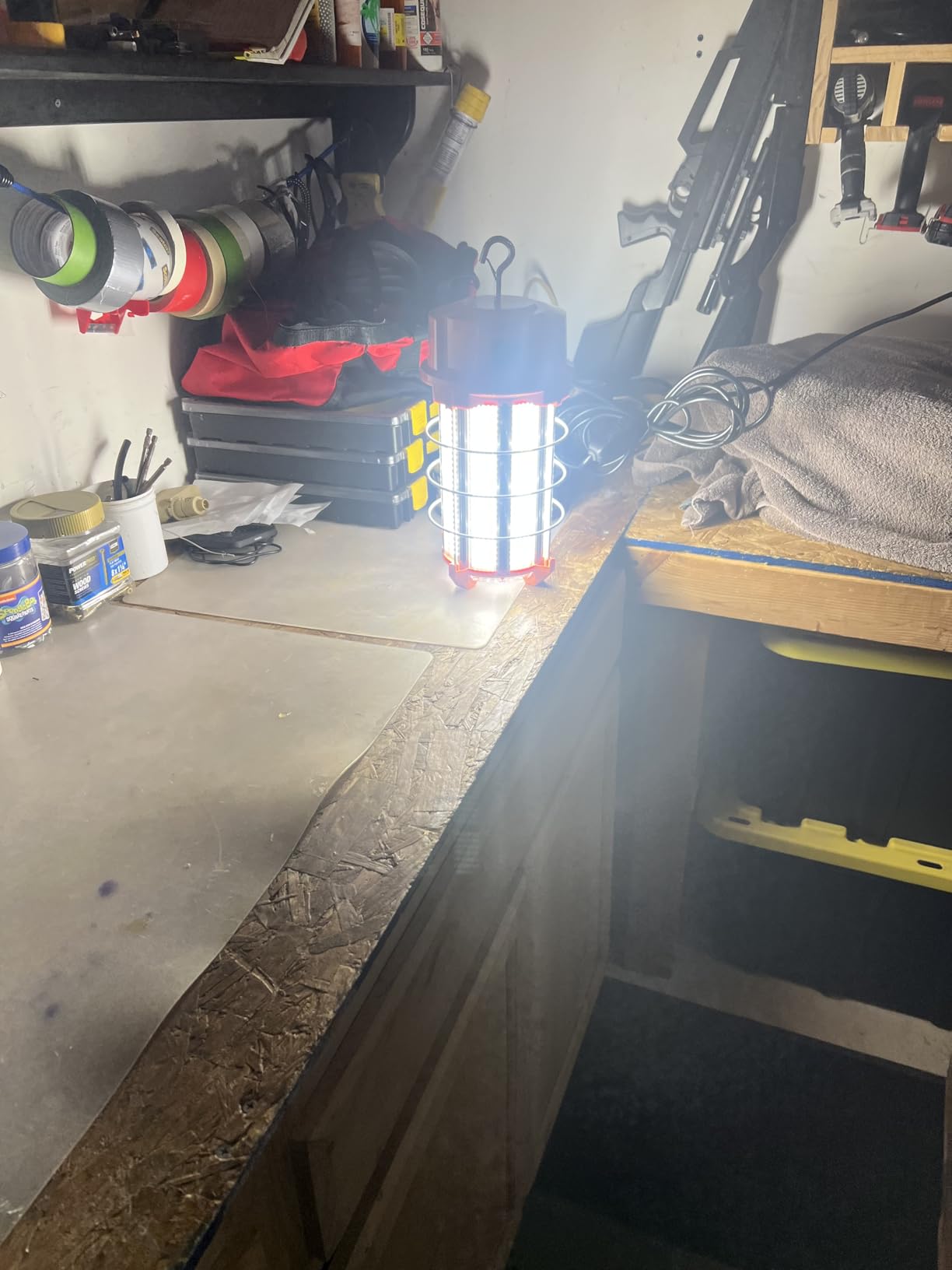 250W LED Temporary Work Light 37,500 Lumens Construction Lights 5000K Portable Linkable IP65 High Lumen Super Bright Durable Job Site Lighting customer photo 2