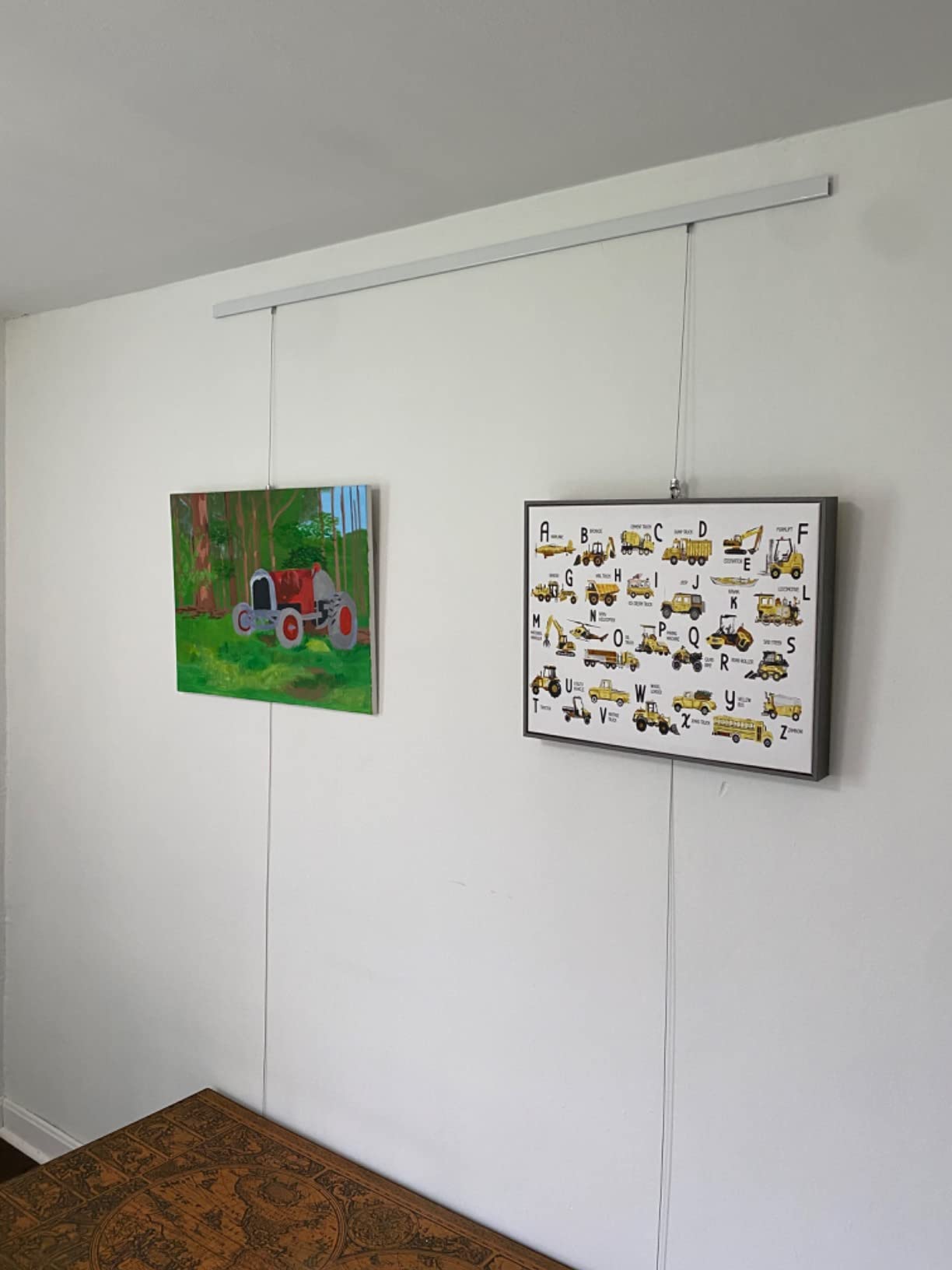 GalleryOne Pro Picture Hanging System Set- Covers 22.5 ft of Wall Space - Heavy-Duty Discreet Wall Tracks & Art Hanging Kit Without Nails - for Home or Office customer photo 1