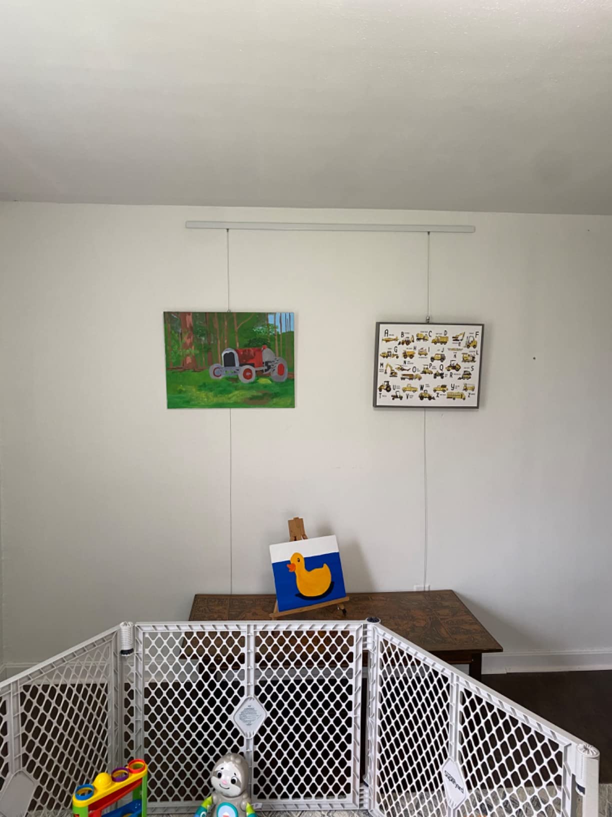 GalleryOne Pro Picture Hanging System Set- Covers 22.5 ft of Wall Space - Heavy-Duty Discreet Wall Tracks & Art Hanging Kit Without Nails - for Home or Office customer photo 2