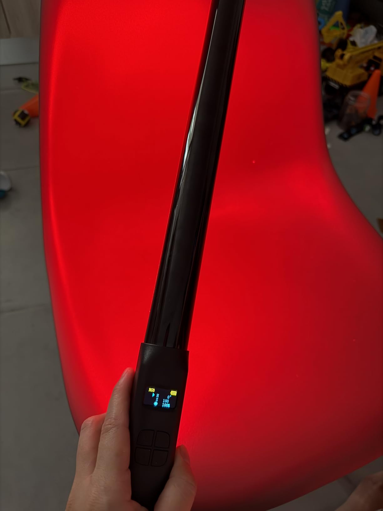 ULANZI VL119 Handheld Light Wand, 360° RGB LED Video Light Stick for Photography, 3300mAh Rechargeable Tube Light for Video Shooting, 2500-9000K Dimmable Camera Light with LCD customer photo 2