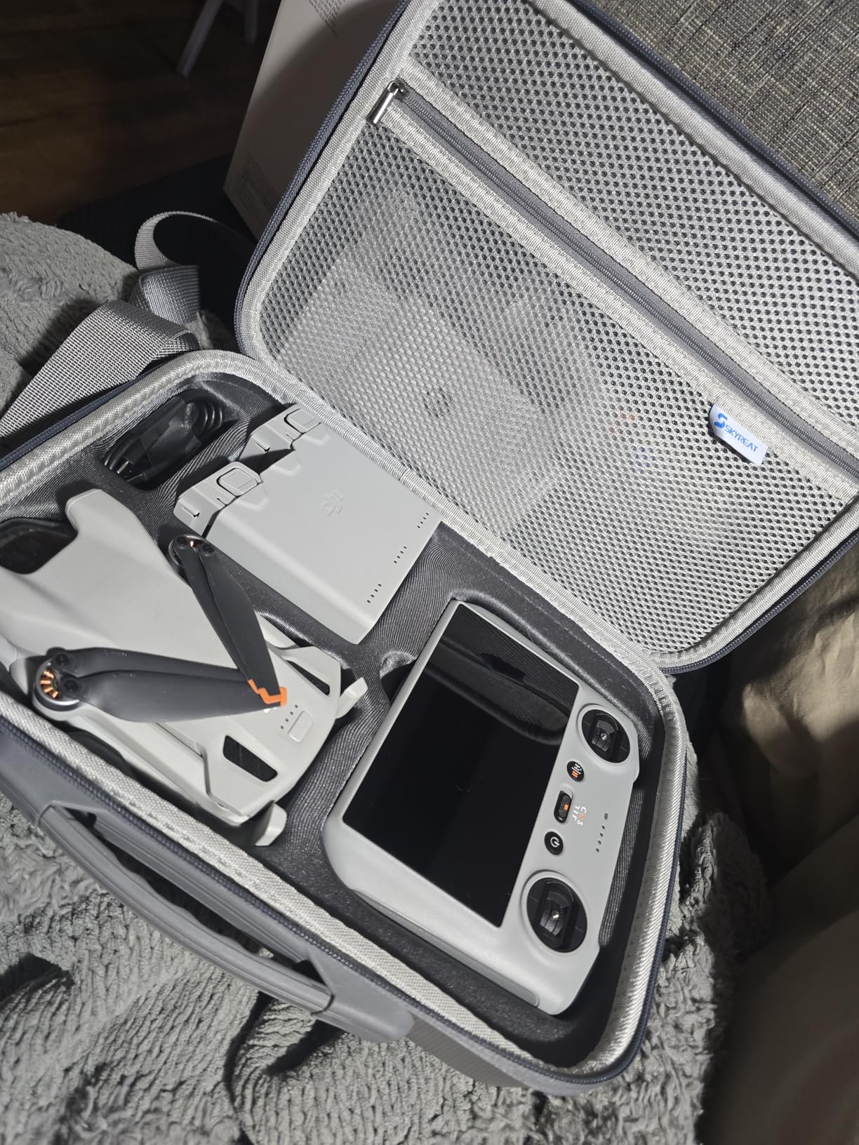 Mini 3 Pro Case, PU Leather Hard Carrying Case Compatible with DJI Mini 3 Pro Drone and Accessories customer photo 2