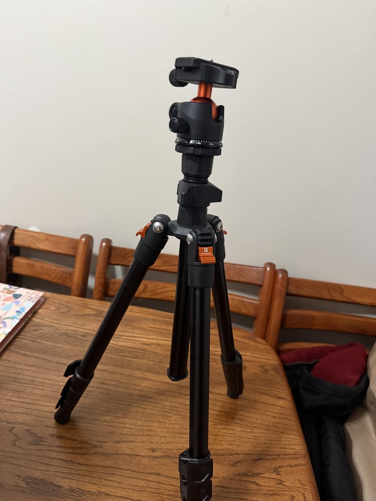 K&F CONCEPT 64 inch/163 cm Camera Tripod,Lightweight Travel Outdoor DSLR Tripods with 360 Degree Ball Head Load Capacity 17.6 lbs/8 kg,Cellphone Clip for Smartphone Live Streaming Vlog O234A1+BH-36 customer photo 1