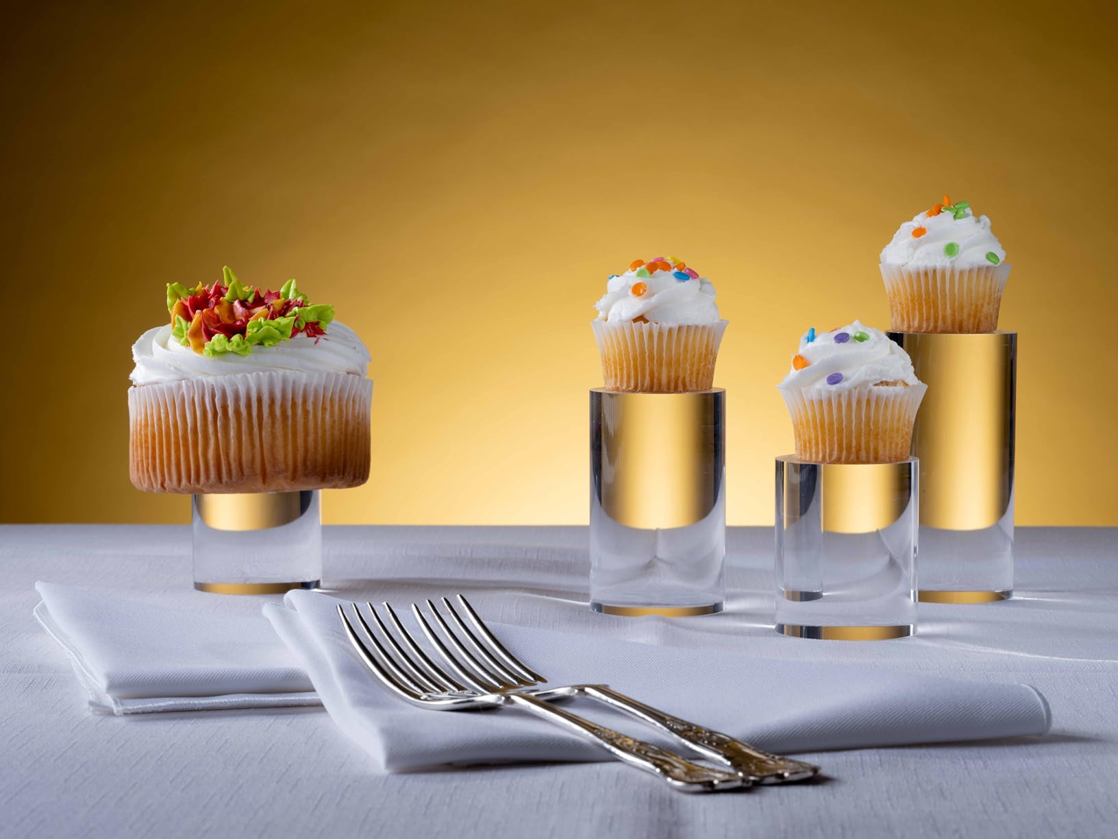 Clear Polished Acrylic Cube Cylinder Round Photo Props, Transparent Solid Acrylic Display Blocks for Photography Boutique Jewelry Cosmetic Crafts Closet Show, 4 Pcs (Transparent Cube) customer photo 1