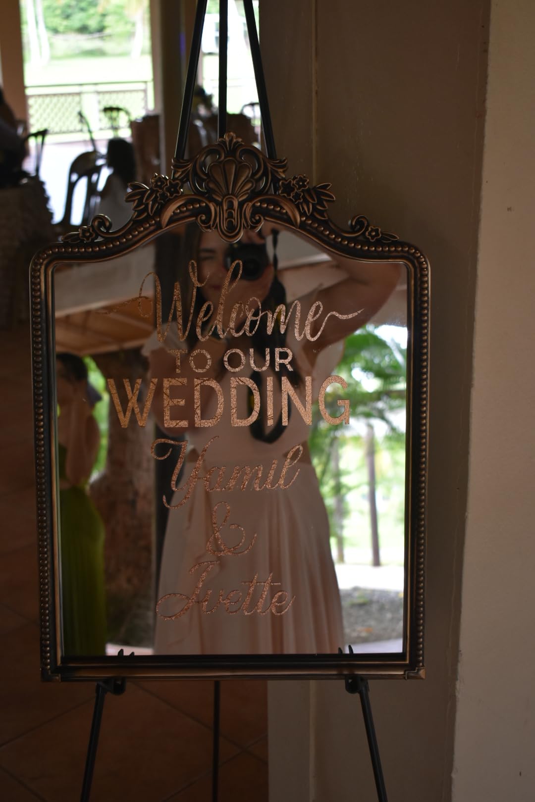 Display Black Easel Stand for Wedding Sign, Artist Instant Tripod Collapsible Portable Floor Easel for Posters, 63
