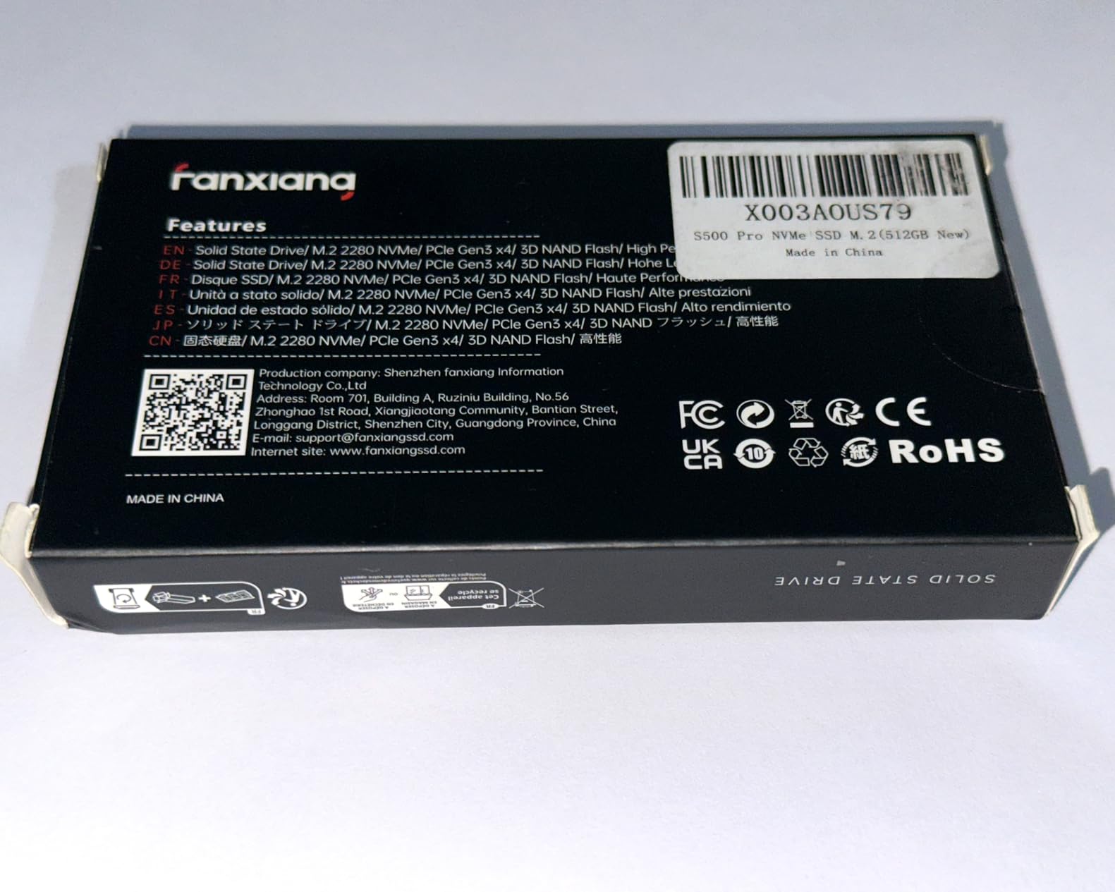 fanxiang S500 Pro 256GB NVMe SSD M.2 PCIe Gen3x4 2280 Internal Solid State Drive, SLC Cache 3D NAND TLC, Up to 3000MB/s customer photo 2