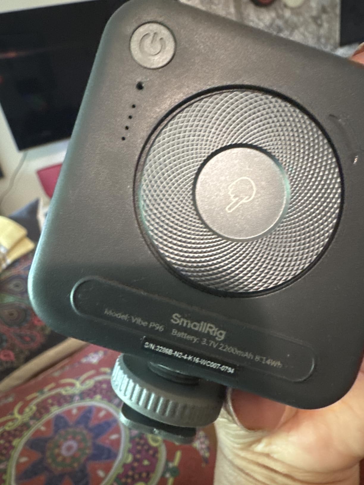 SmallRig P96 LED Video Light, Portable Camera Lights, 96 LED Beads for Photography Video Lighting, Rechargeable 2200mAh CRI 95+ 2700-6500K w 3 Cold Shoe customer photo 1