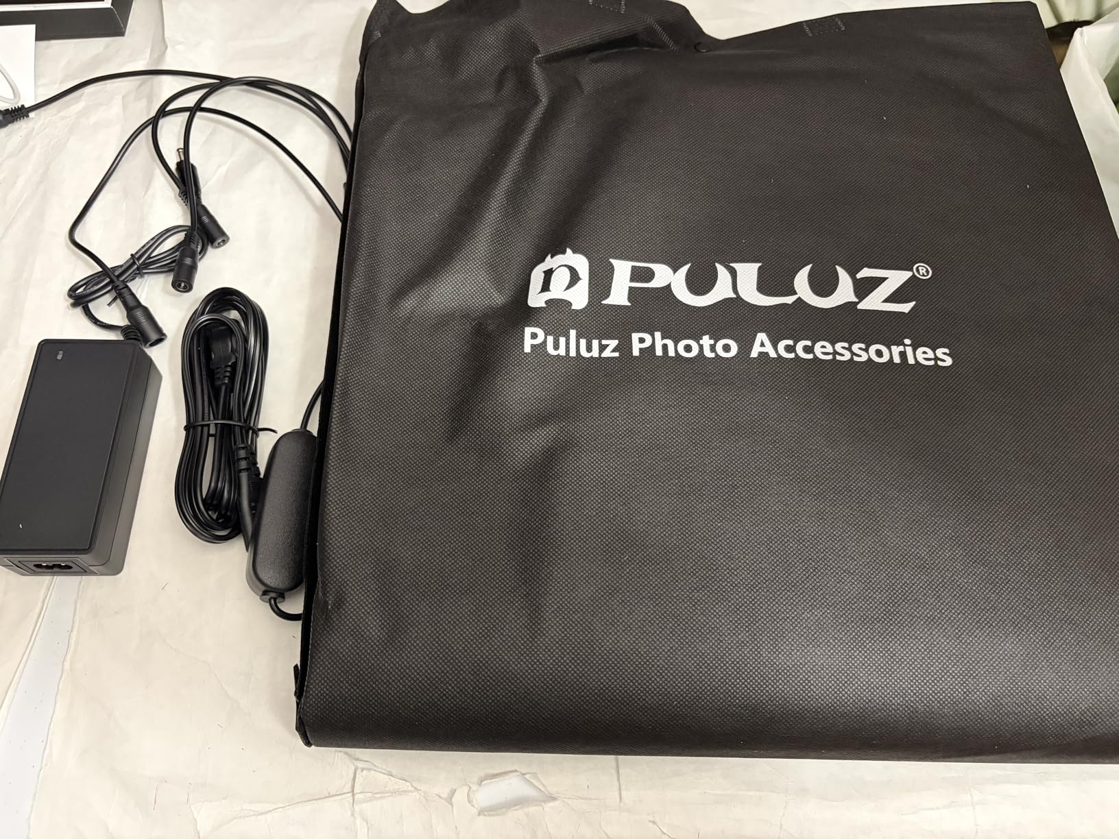 PULUZ Portable Photo Studio Light Box, 16x16 inch Professional Dimmable Shooting Tent Kit Soft Box with 480pcs LEDs Lights 4 Backdrops for Jewelry and Small Product Photography Props Upgrade 16 inch customer photo 1