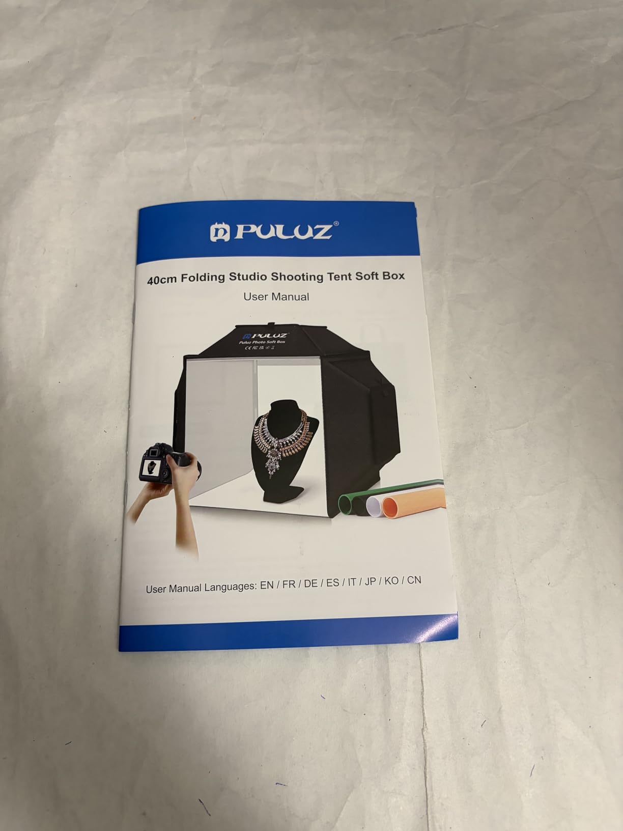 PULUZ Portable Photo Studio Light Box, 16x16 inch Professional Dimmable Shooting Tent Kit Soft Box with 480pcs LEDs Lights 4 Backdrops for Jewelry and Small Product Photography Props Upgrade 16 inch customer photo 2