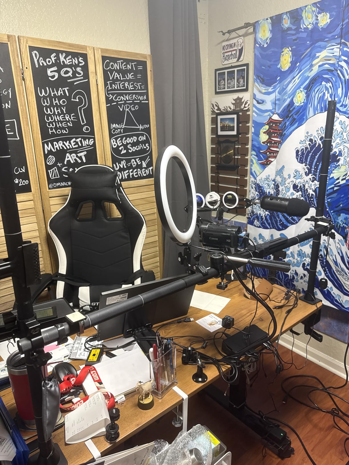 JUSMO LS15 Pro Camera Desk Mount, Aluminum Overhead Camera Mount Rig, Table Multi-Device Pole to Mount Magic Arm Clamp, DSLR, Cameras, Phone, Light, Microphone, Streaming, Studio, Max Load 22 lb customer photo 2